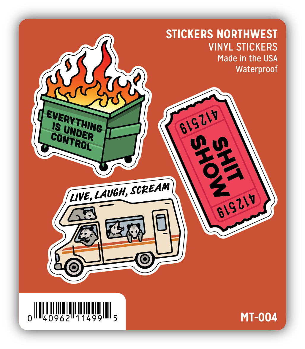 Everything is Fine Mini Vinyl Sticker Trio
