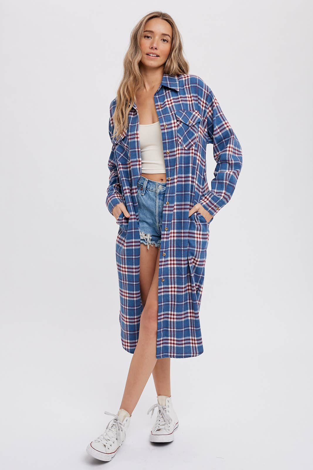 Blue Longline Flannel