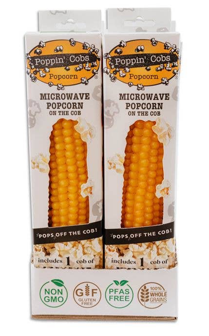 Poppin Cobs Original Microwave Popcorn on the Cob