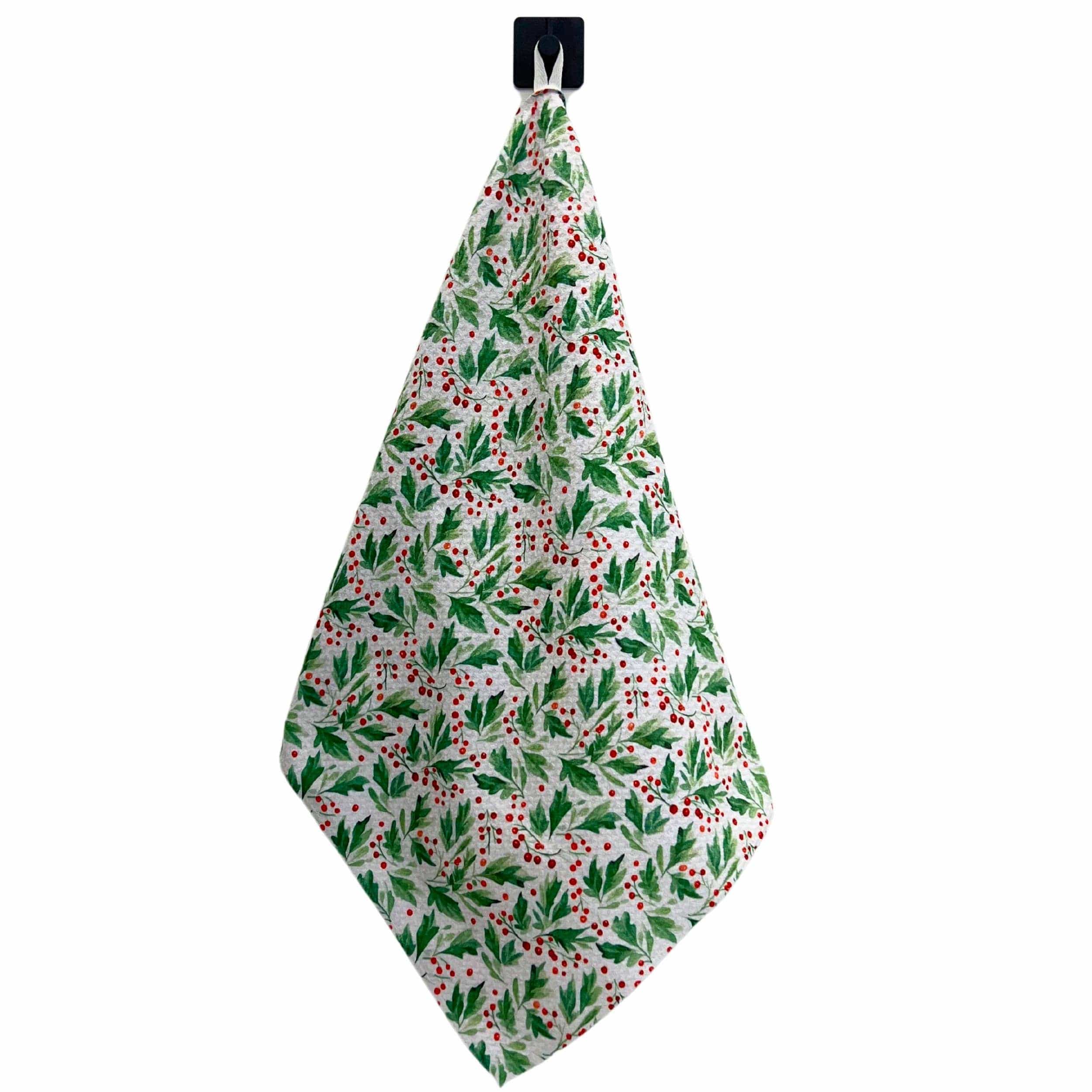 Mistletoe Christmas Waffle Tea Towel