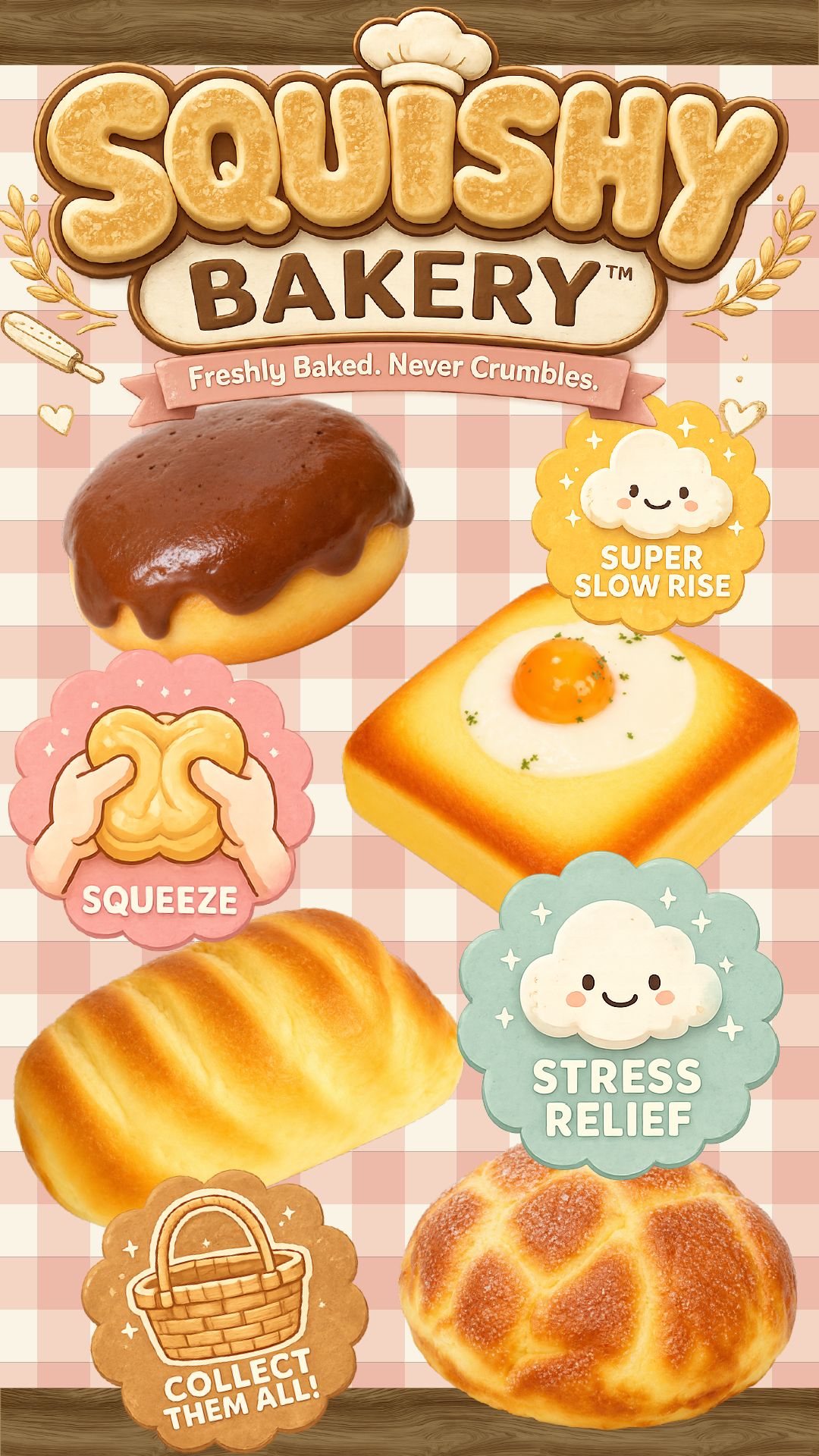 Fun Doh Bakery Slow Rise Squishy Bread Variety - 12/Display: Wholesale Price