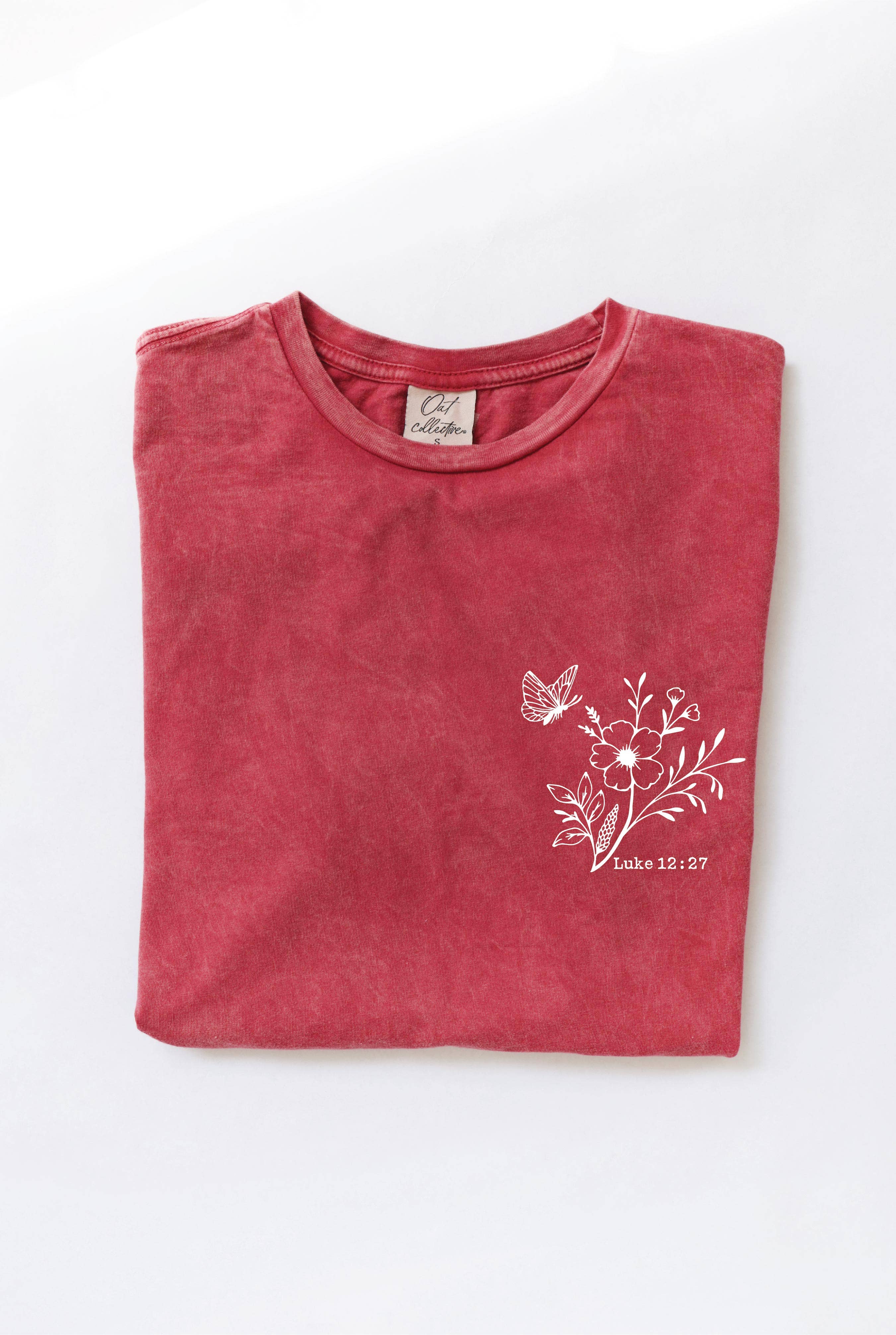 CONSIDER HOW Front & Back Mineral Graphic Top: DENIM BLUE / S