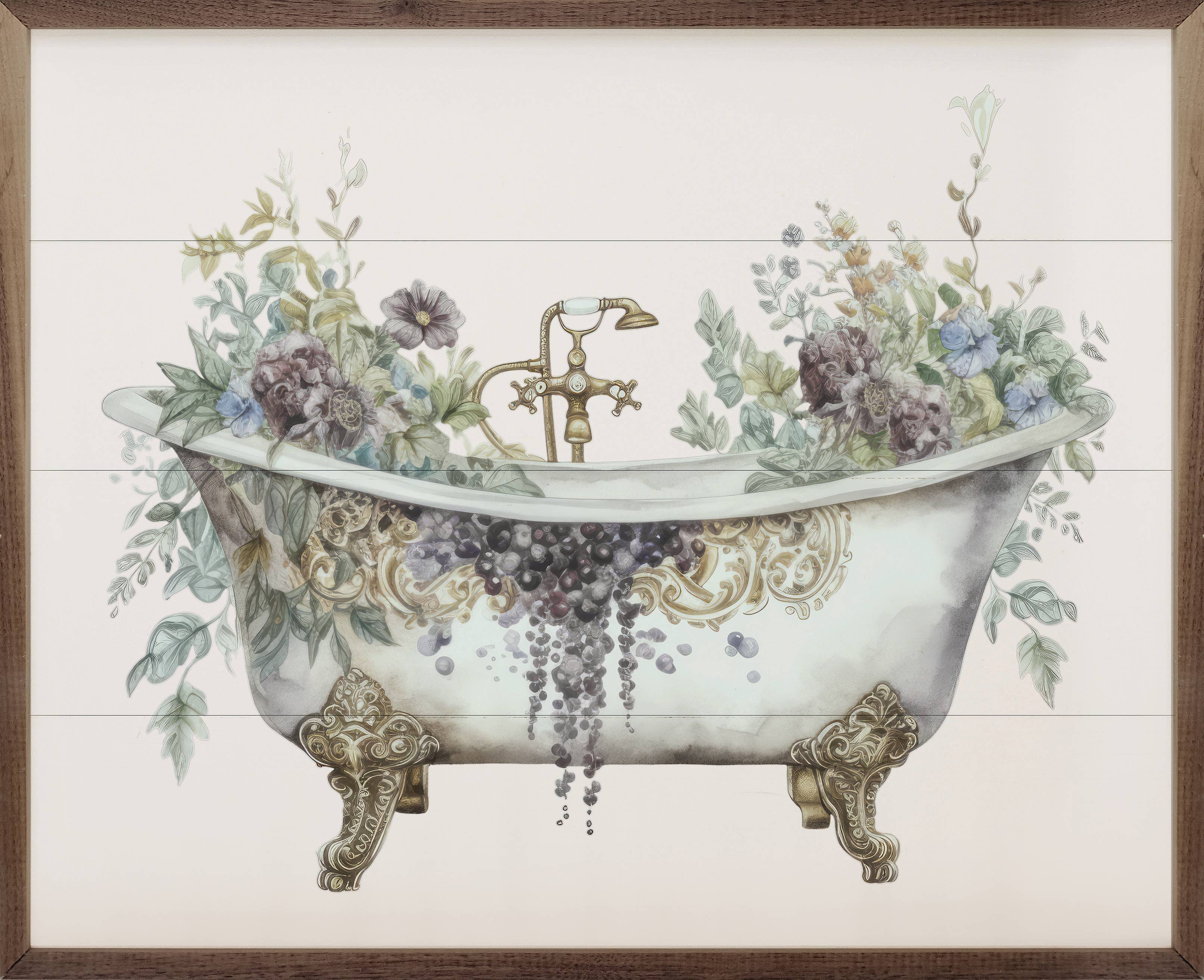 Elegant White Tub Brass Claws