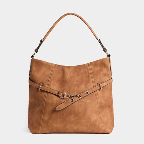 CoCo Carmen Purse Fairlee Cognac Hobo Bag w/ Belt Strap