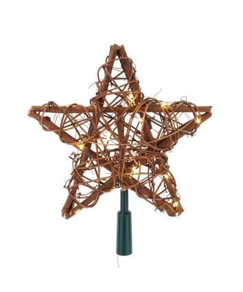 Fairy Lite Rattan Star Tree Topper