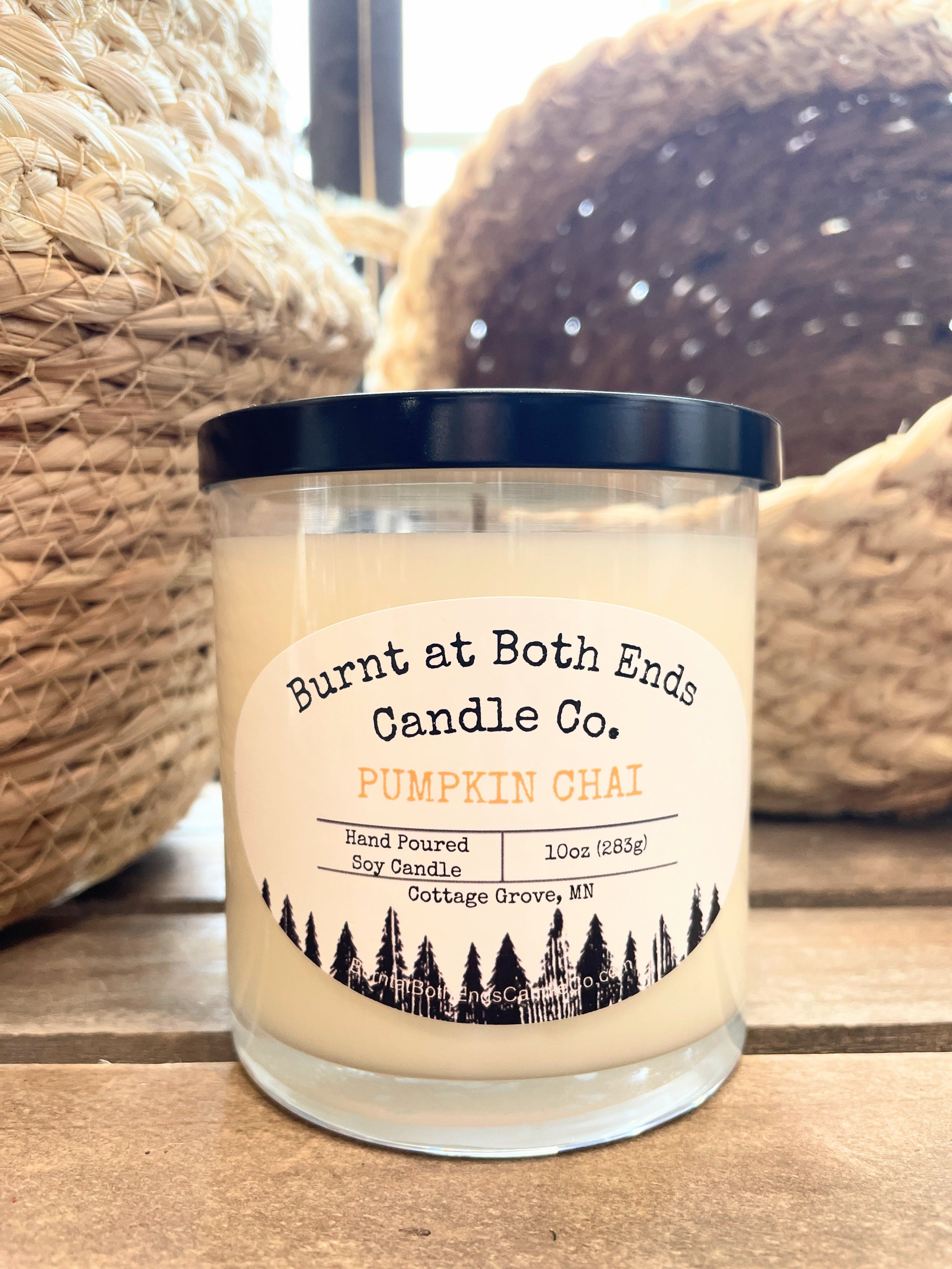 HJ #619 (Heather- Burnt at Both Ends) Candle Peppermint Eucalyptus Fall Scents Soy Candle Jar 10oz