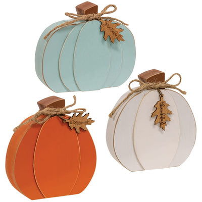 Fall Word Tag Chunky Pumpkin