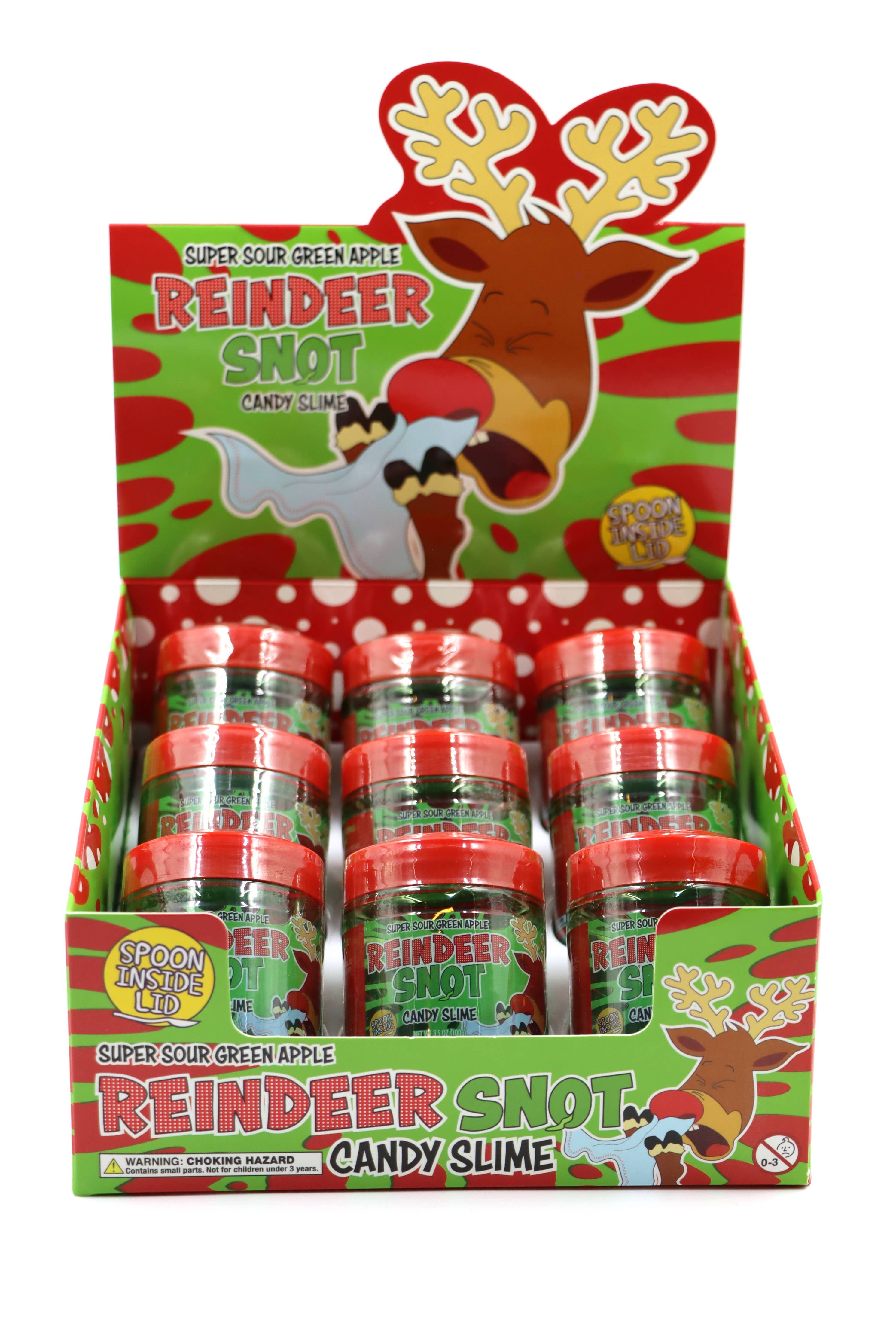 Reindeer Snot Holiday Candy Slime 9ct Display