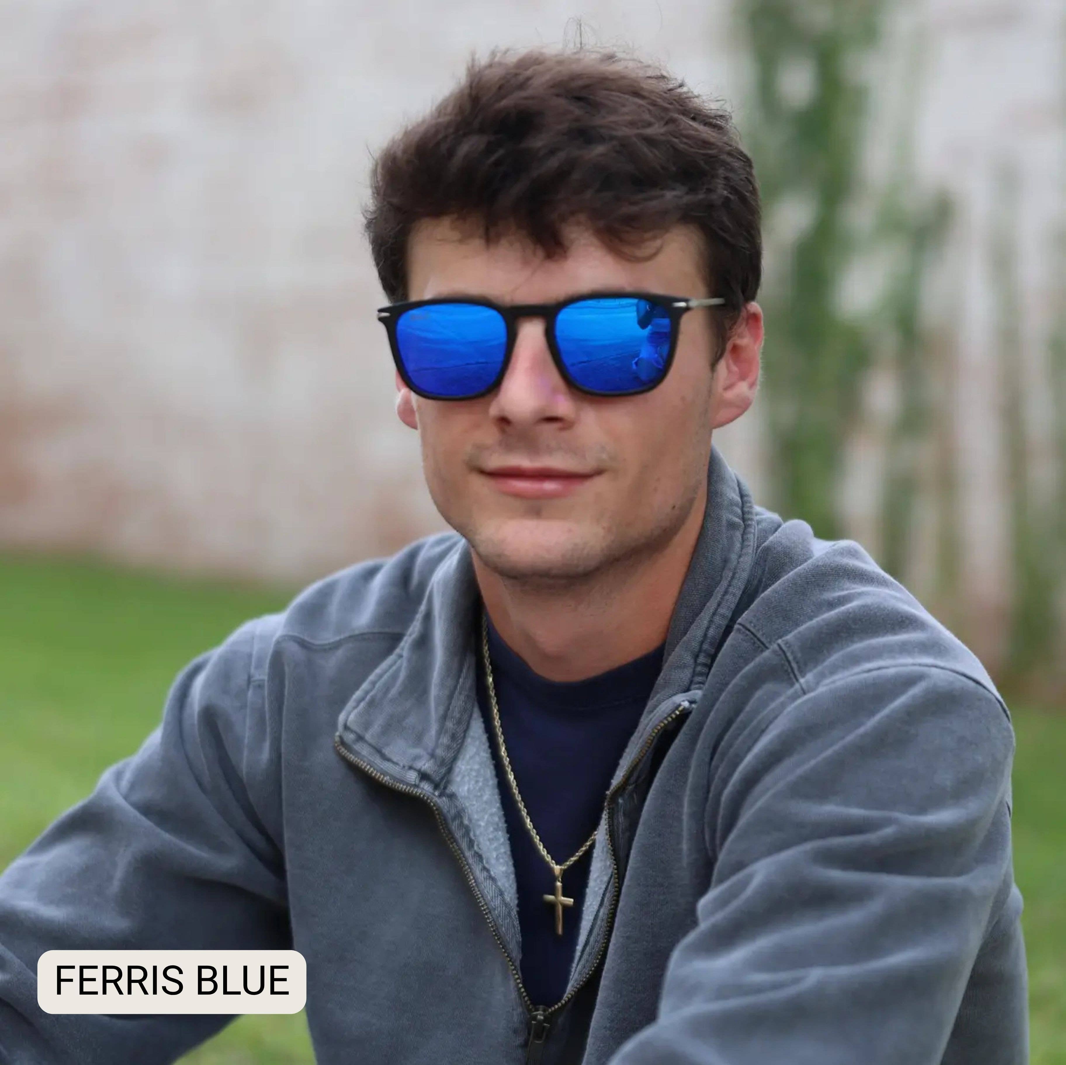DAX Ferris Men's Polarized Square Sunglasses
