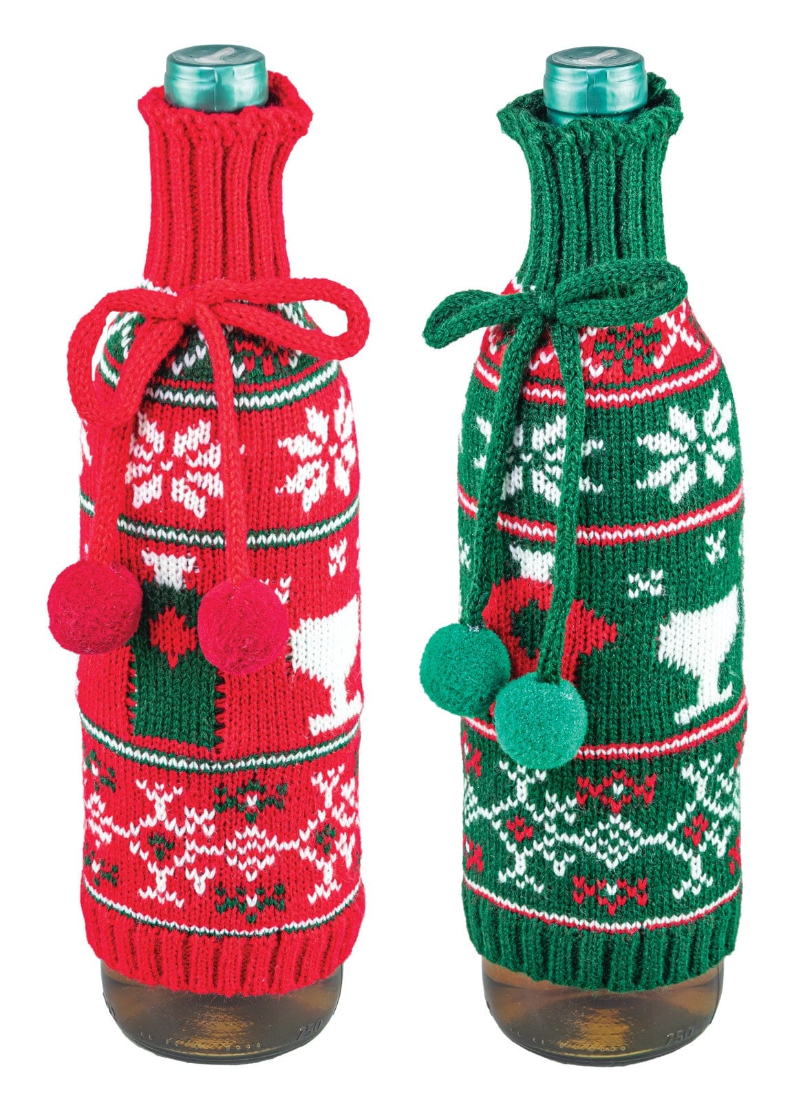 Hannah's Seasonal Decor Festive Print Wine Bottle Sweater