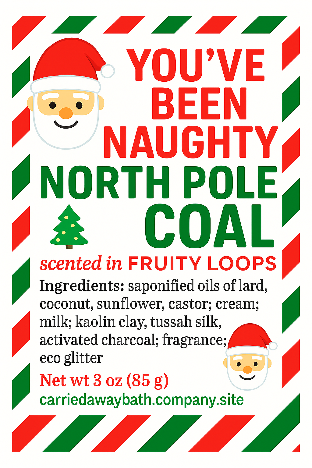 North Pole Coal Soap