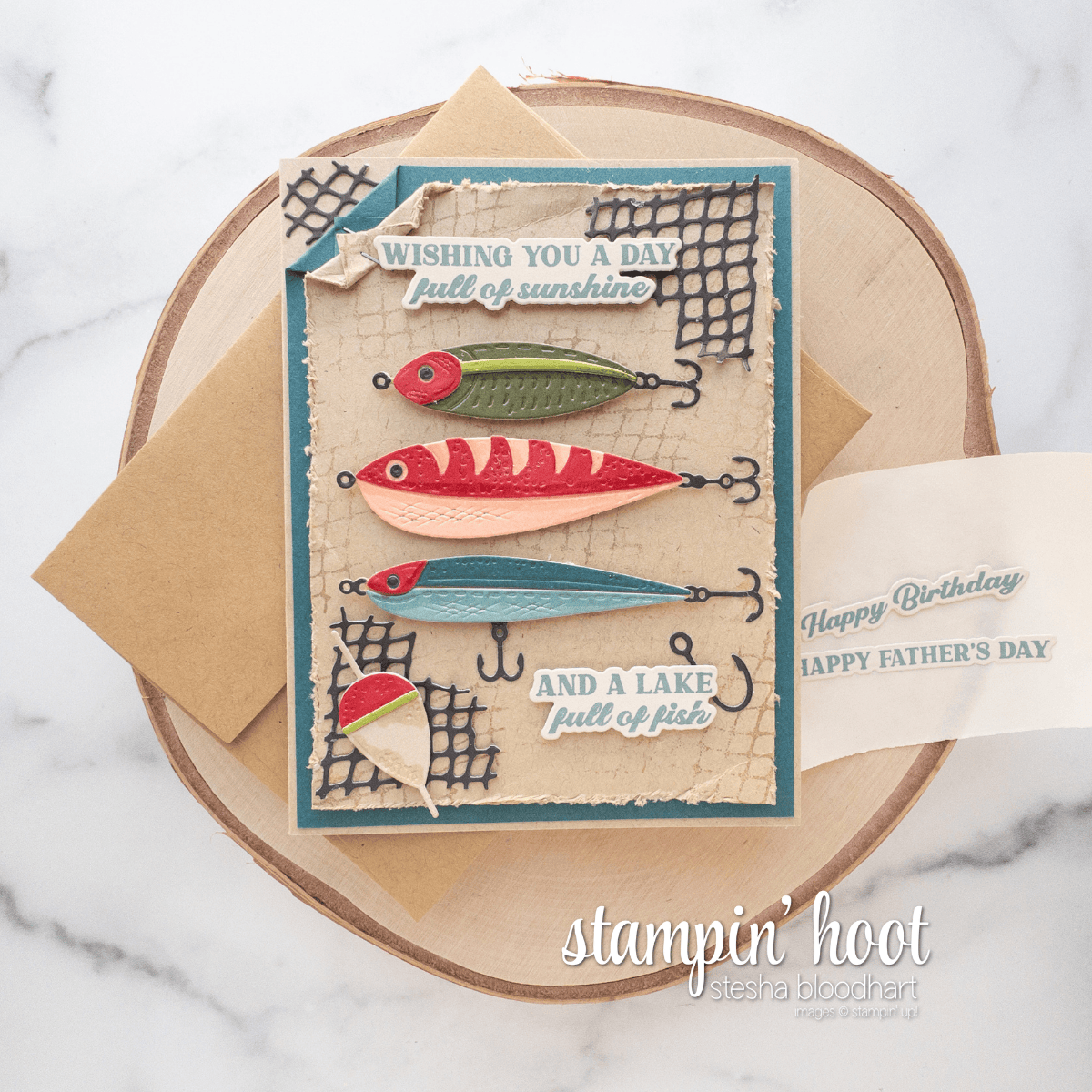 Fishing Lures Handmade Greeting Card