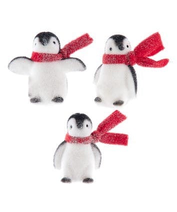 Flocked Penguin Ornament