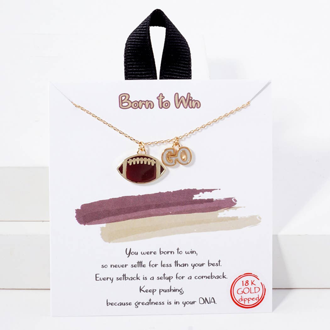 Football Pendant Necklace