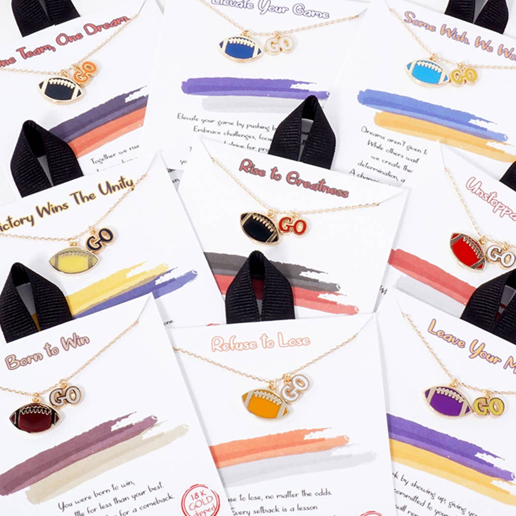 Football Pendant Necklace