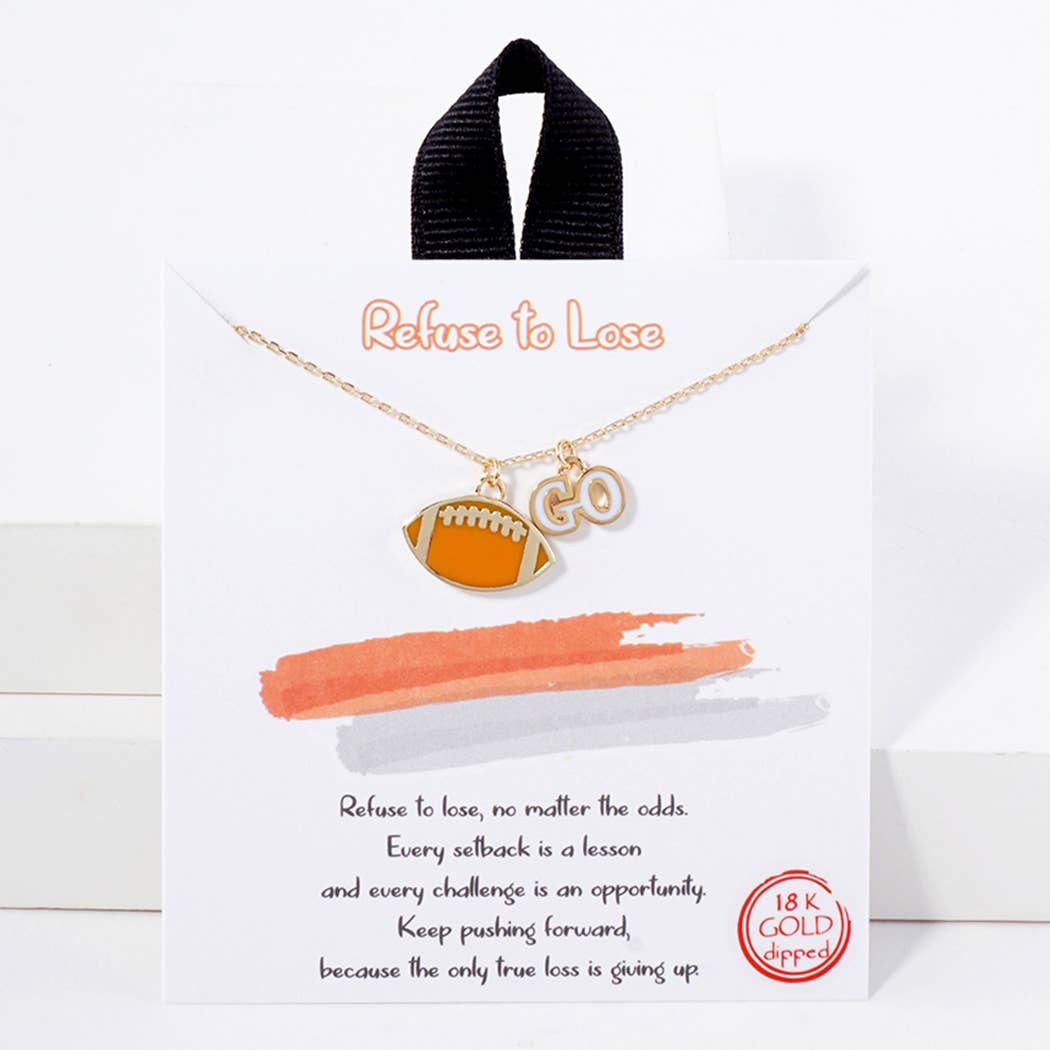 Football Pendant Necklace