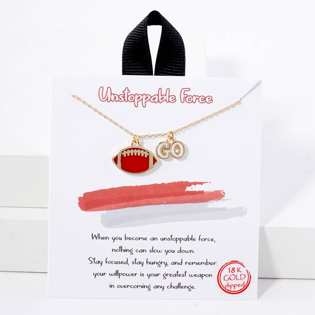 Football Pendant Necklace