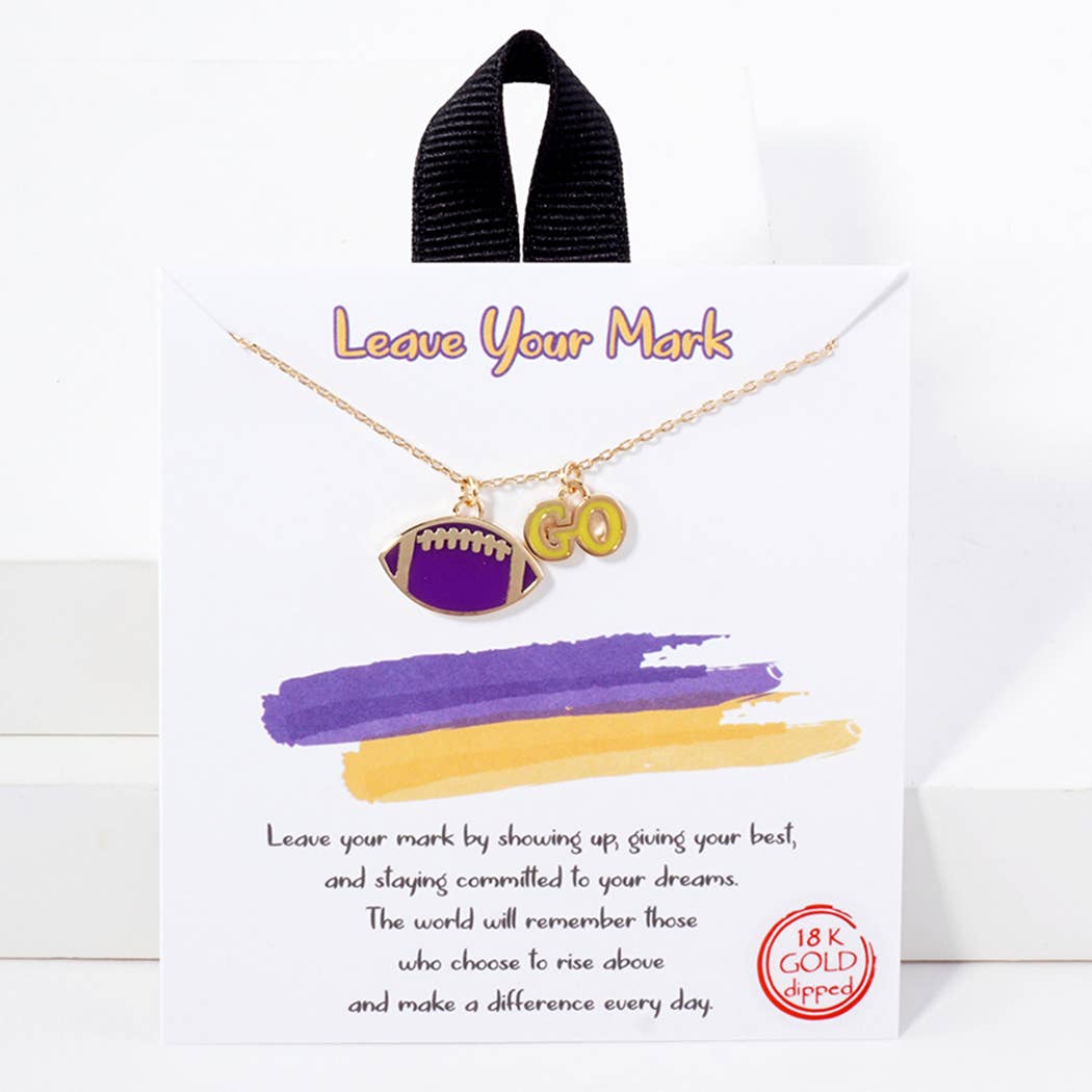 Football Pendant Necklace