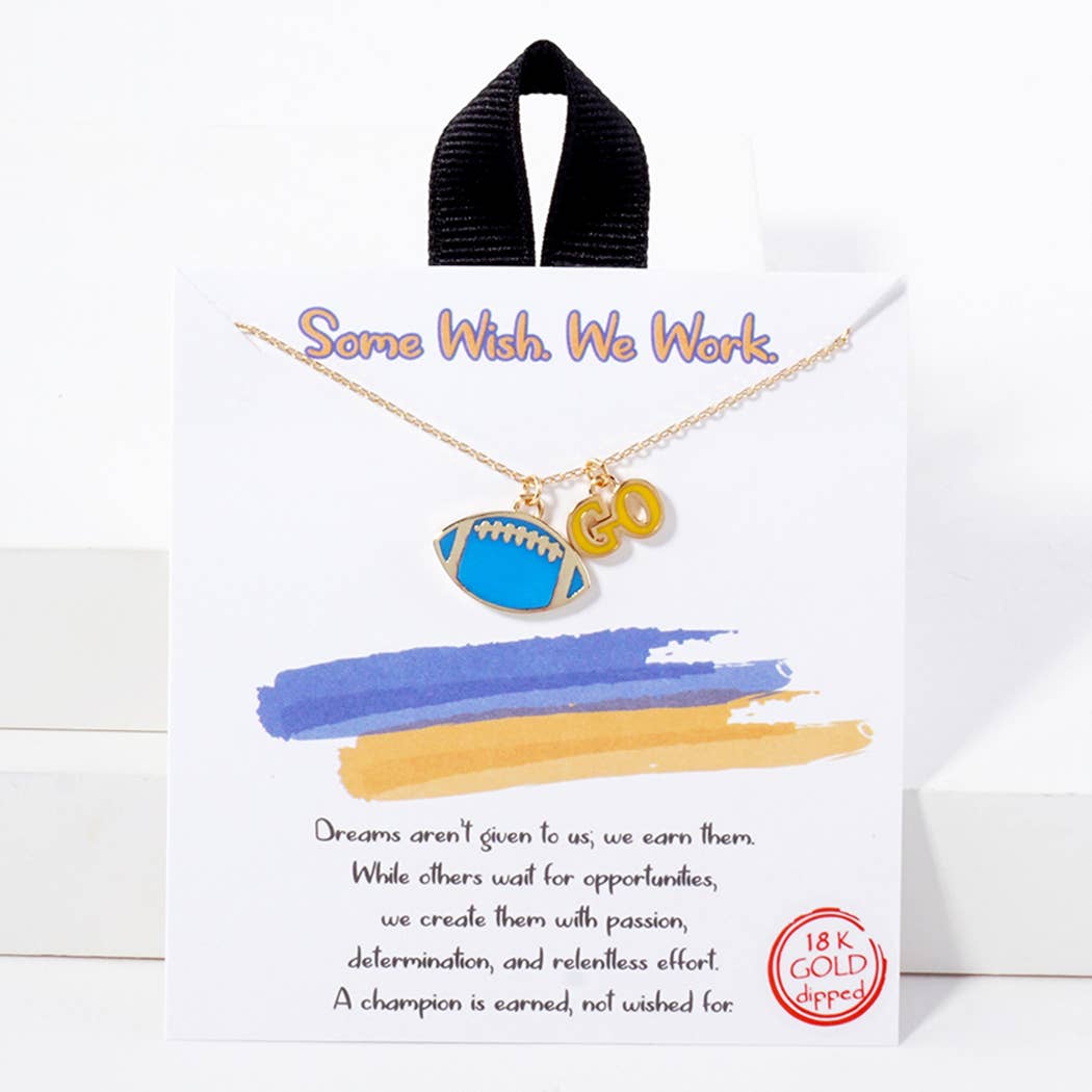 Football Pendant Necklace