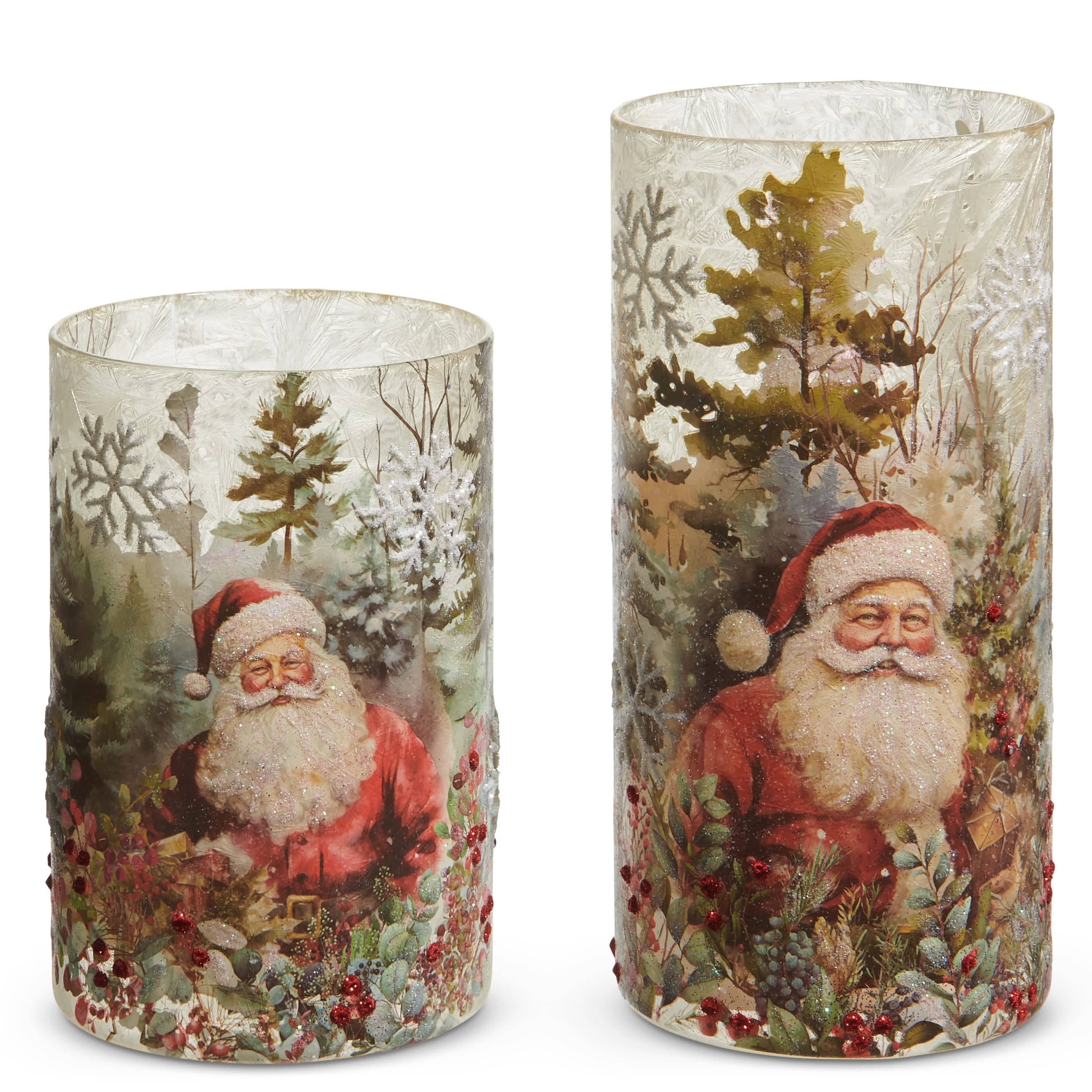 RAZ Imports Seasonal Decor Forest Santa Containers