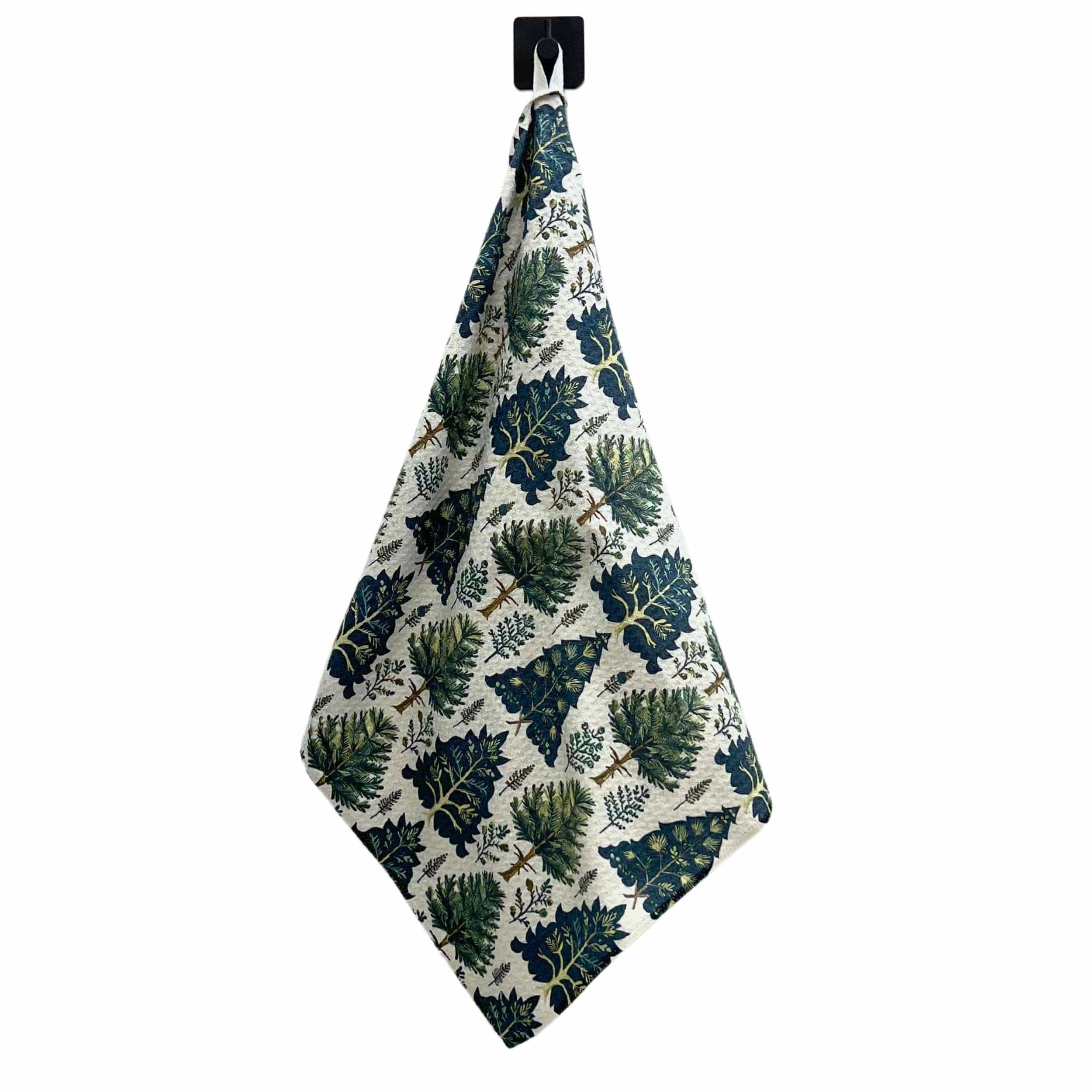 Driftless Studios Kitchen Towel Fresh Cut Christmas Tree Waffle Tea Towel