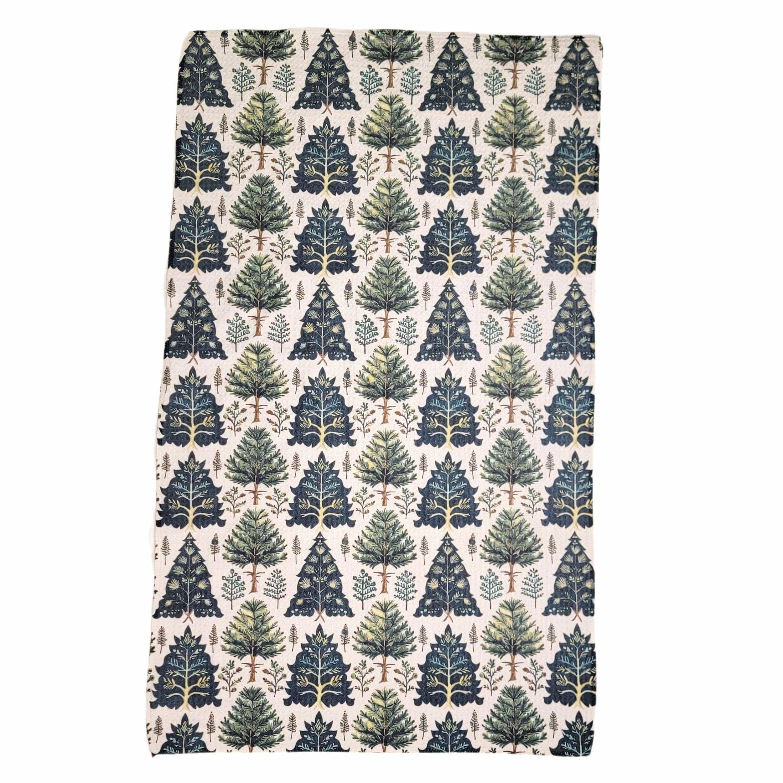 Fresh Cut Christmas Tree Waffle Tea Towel