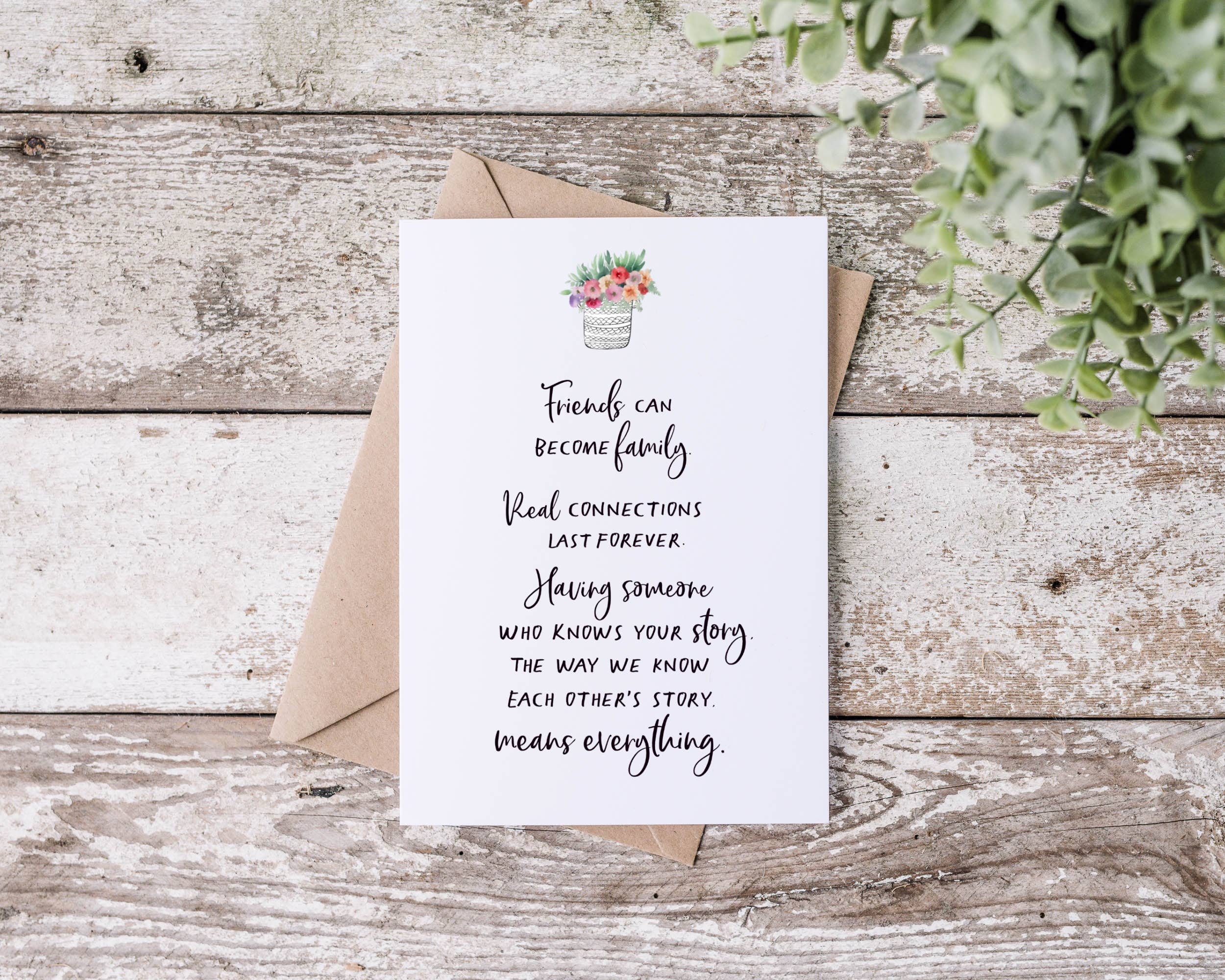 Friends Who Are Family Card