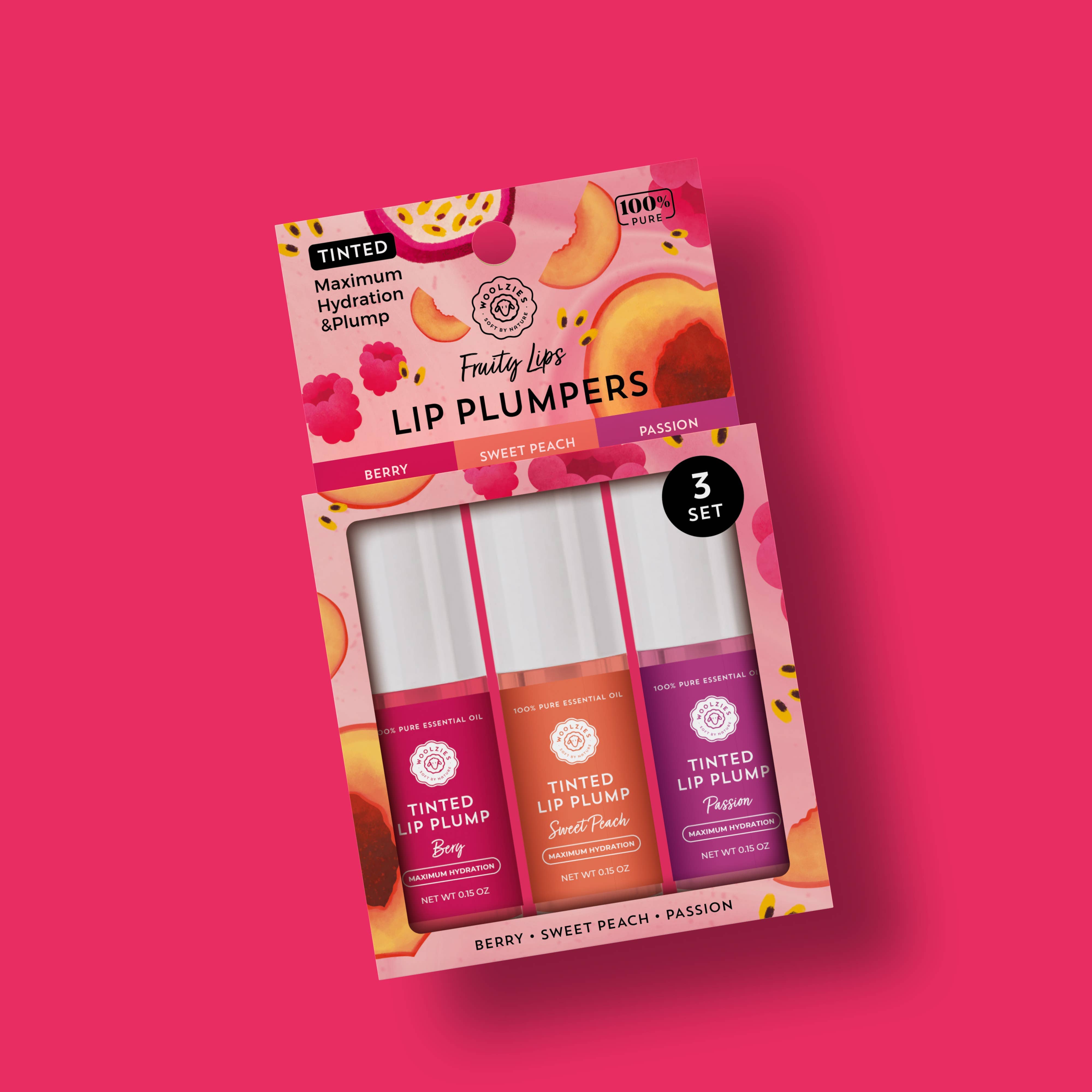 Woolzies Lip balm Fruity Lips Plumping Lip Gloss Set