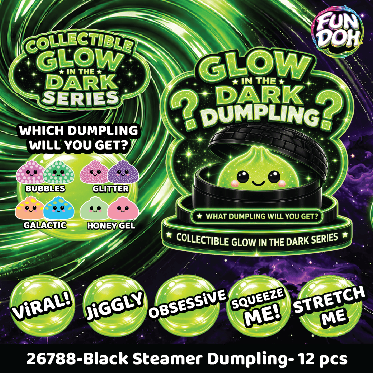 Fun Doh Glow In Dark Mystery Dumpling Squishy