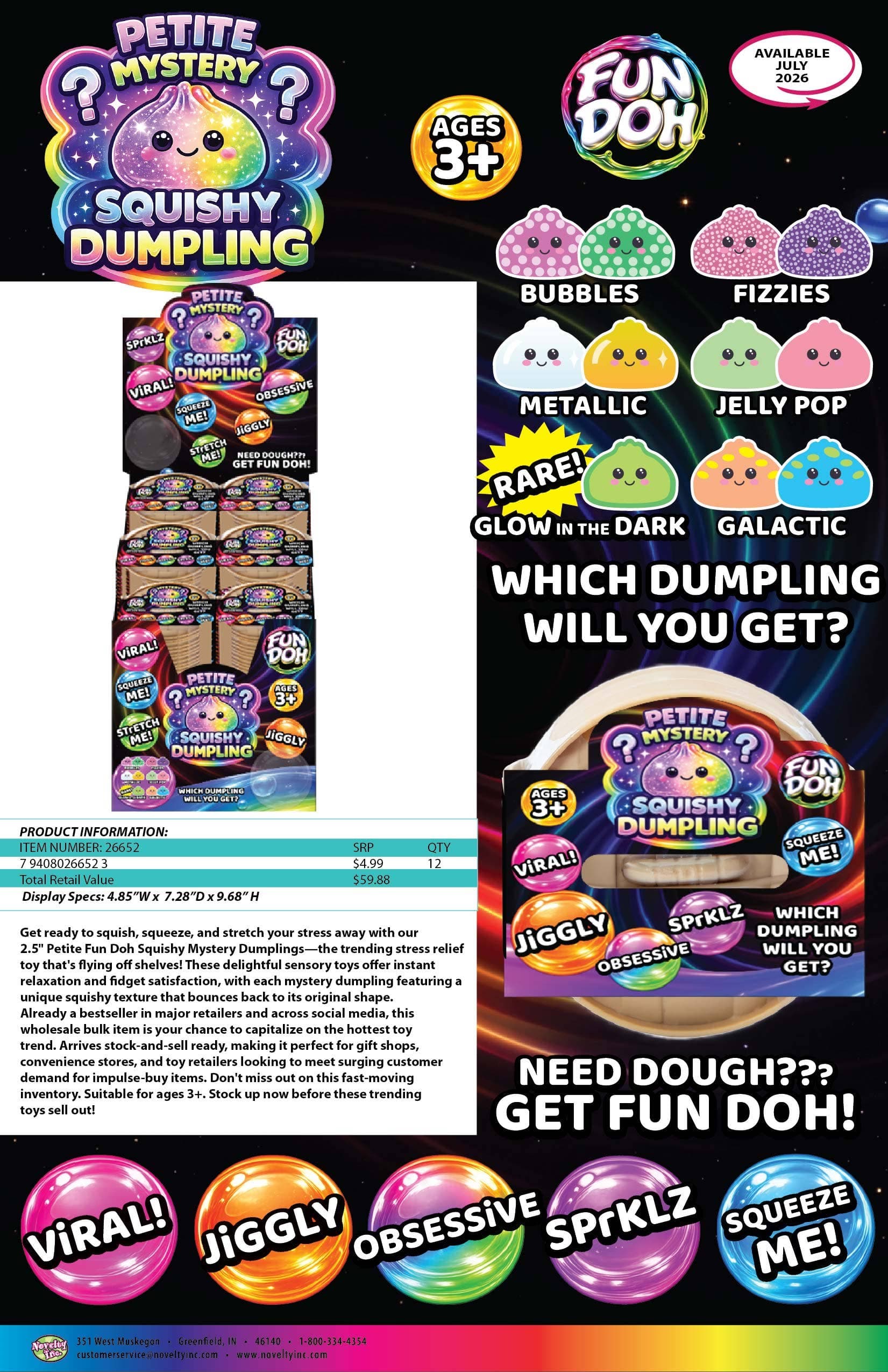 Fun Doh Mini Petite Squishy Mystery Dumpling