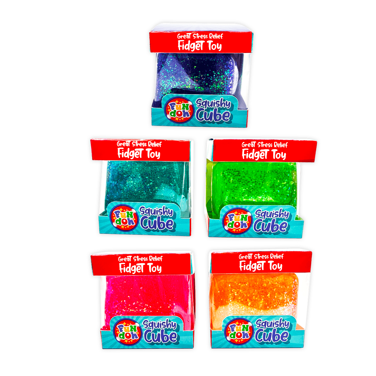 Fun Doh Squish & Squeeze Sparkle Cube