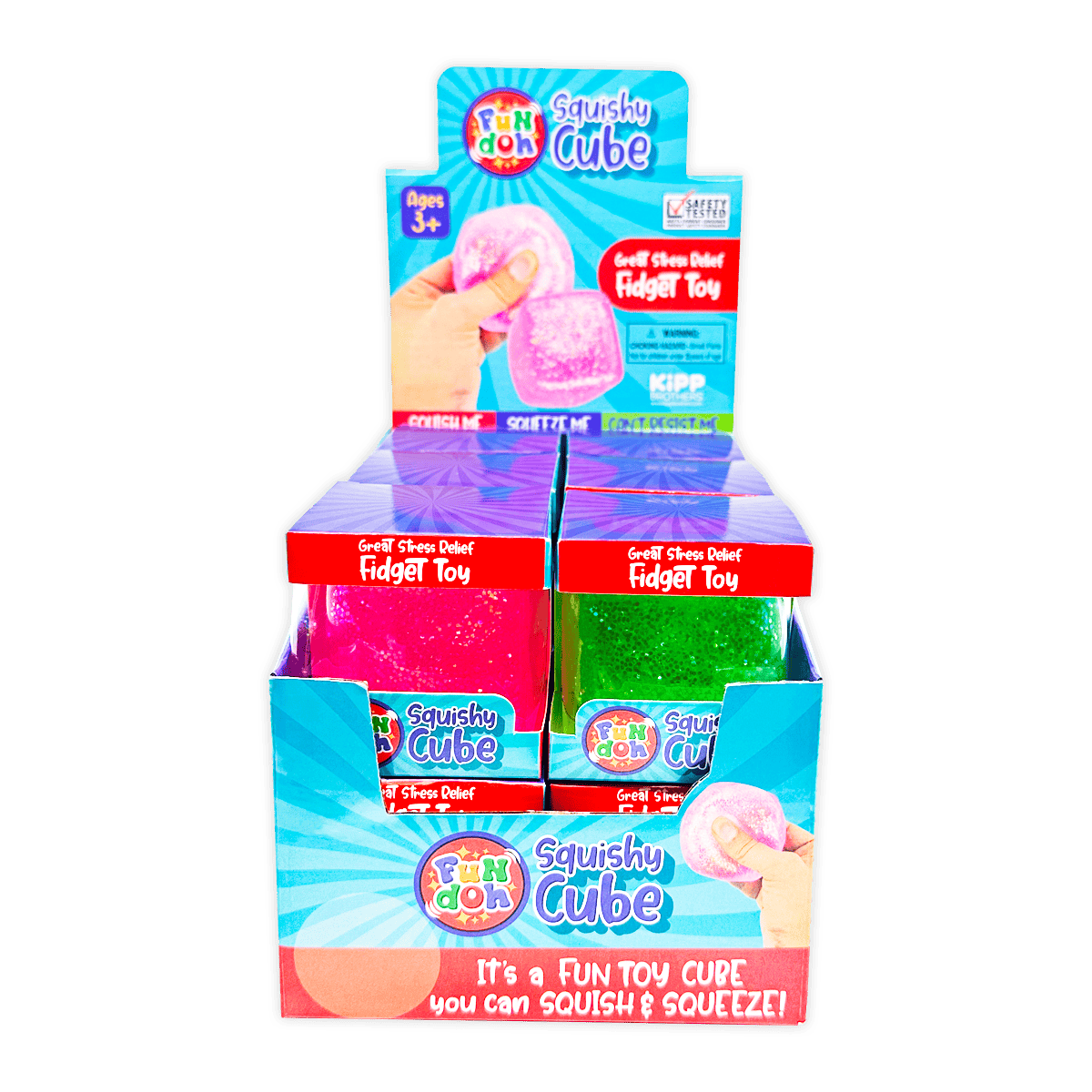 Fun Doh Squish & Squeeze Sparkle Cube