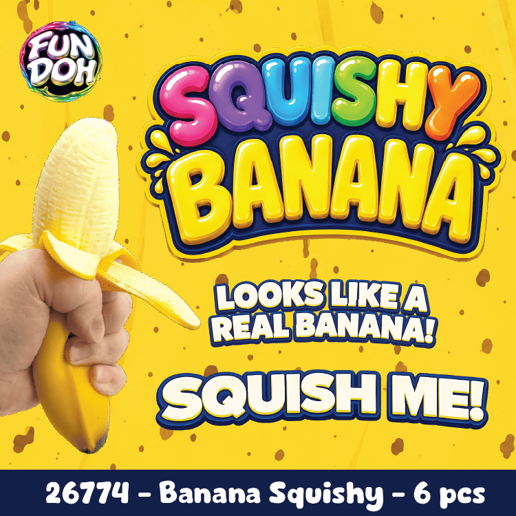 Novelty Brands Toy Fun Doh Squishy Banana Stress Relief Toy