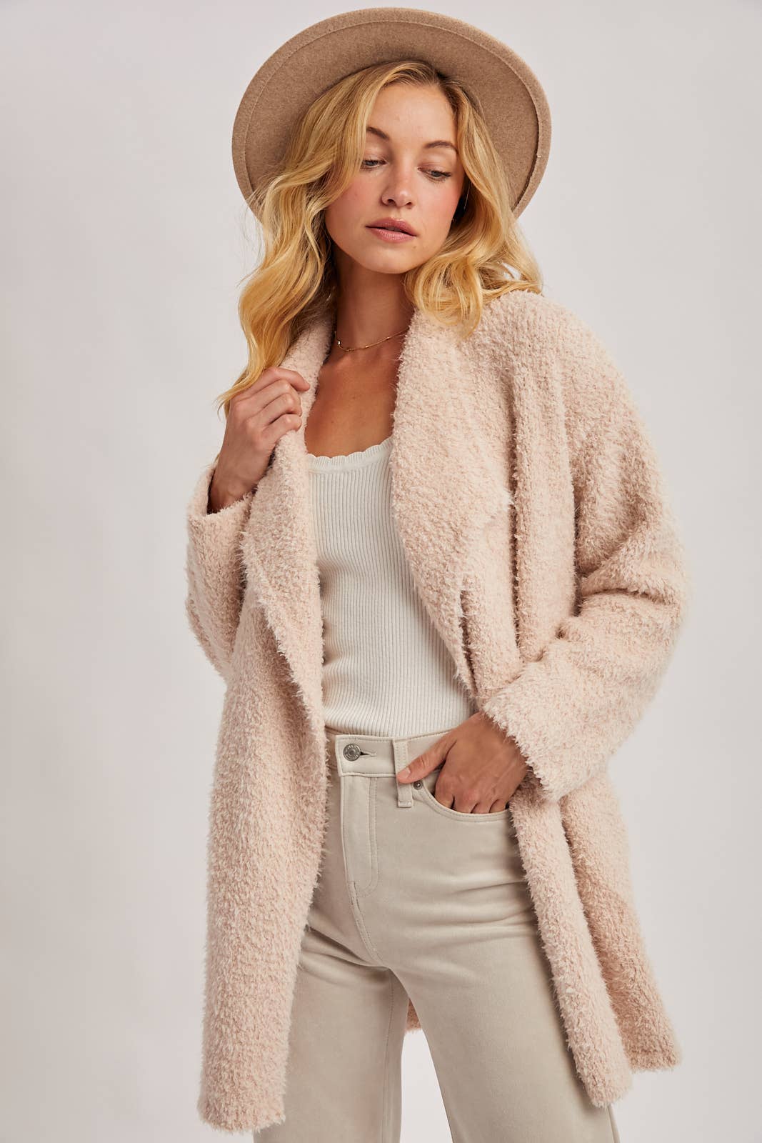 Fuzzy Drape Cardigan