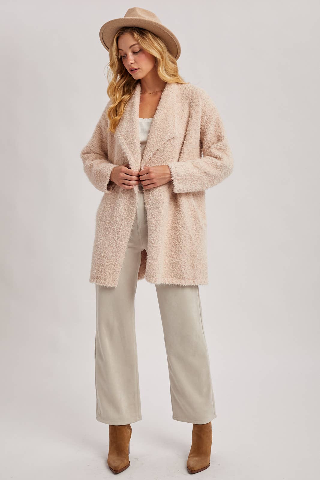 Fuzzy Drape Cardigan
