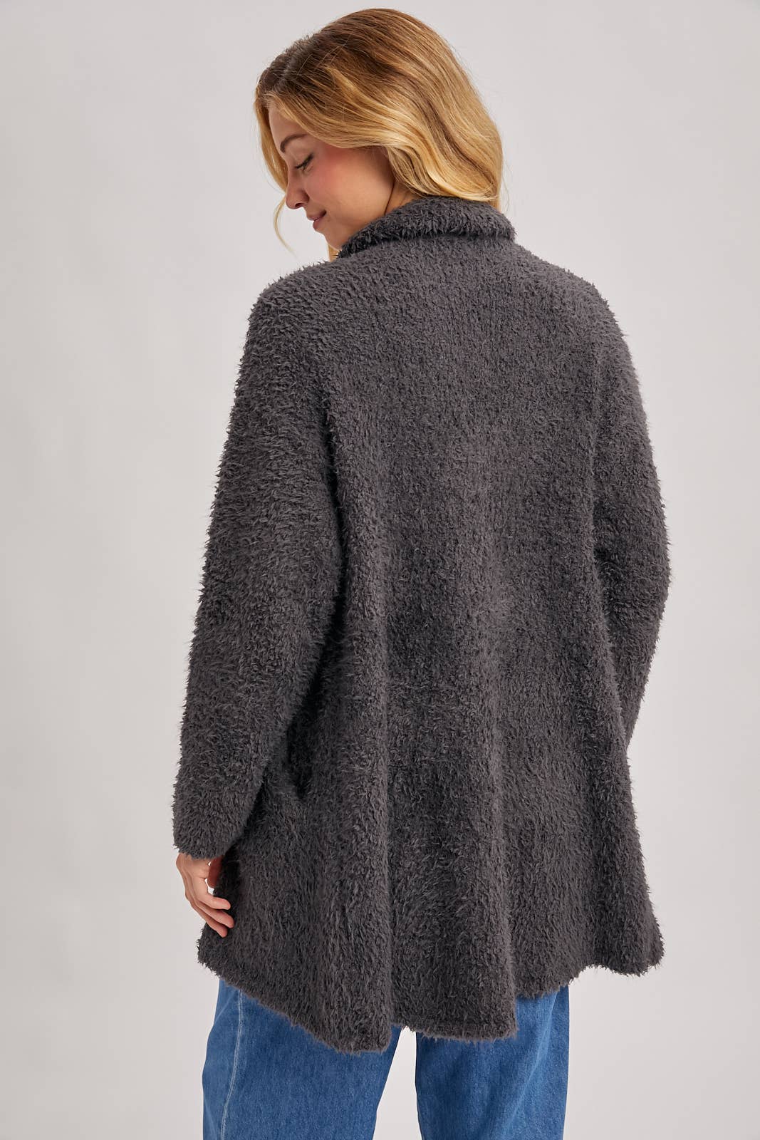 Bluivy cardigan Fuzzy Drape Cardigan