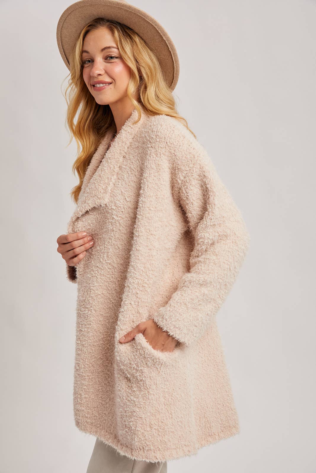 Fuzzy Drape Cardigan