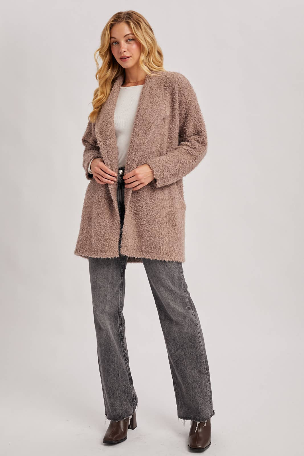Fuzzy Drape Cardigan