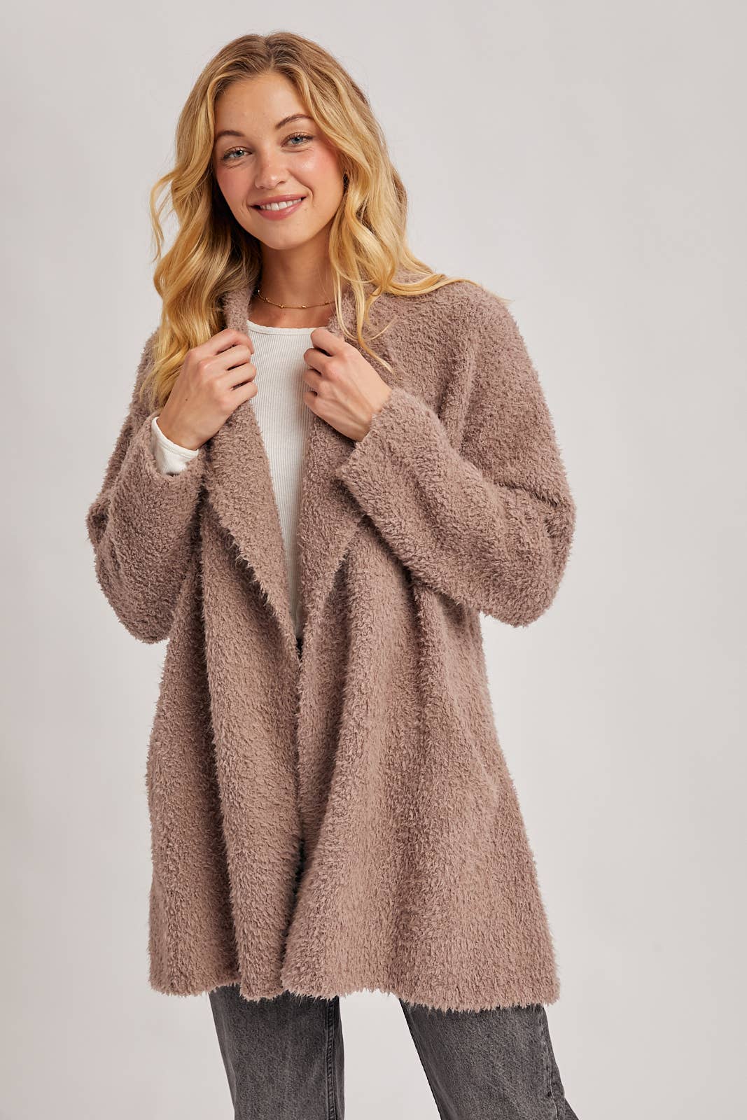 Fuzzy Drape Cardigan