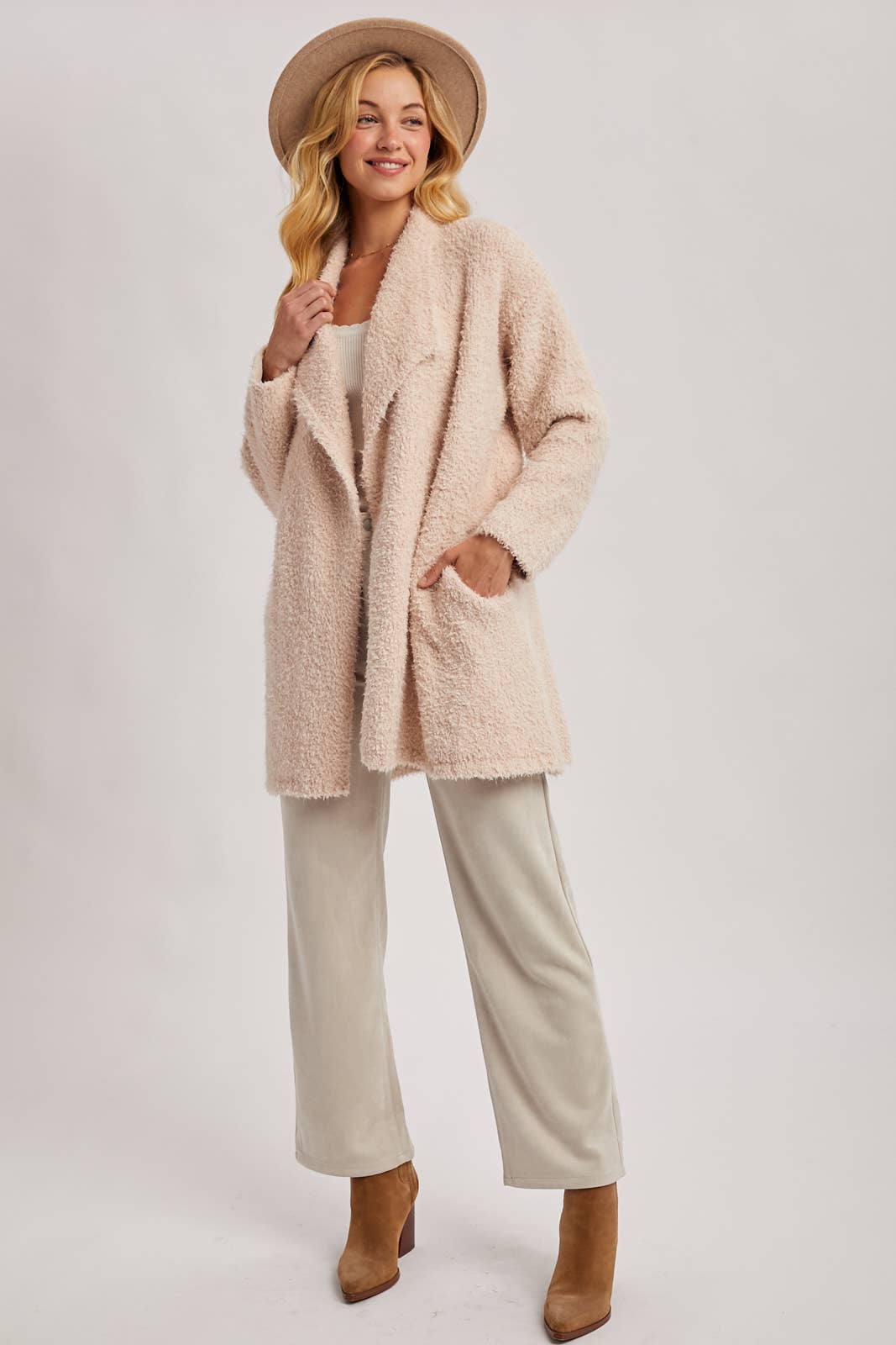 Fuzzy Drape Cardigan