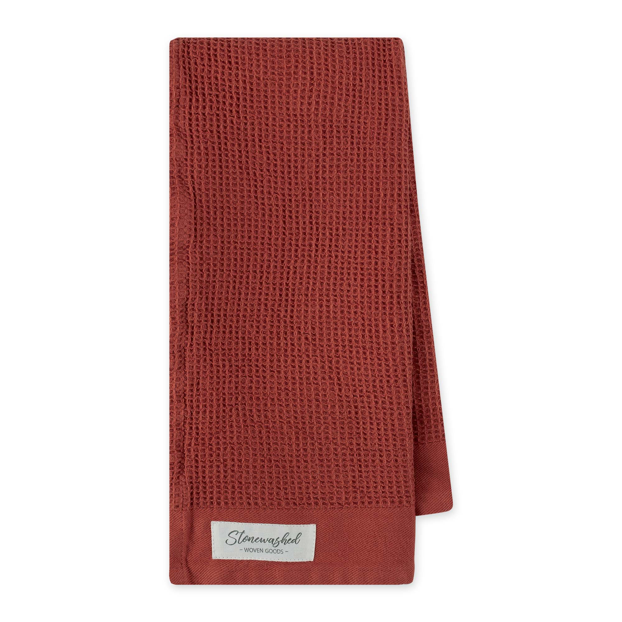 Design Imports Ginger Washed Waffle Dishtowel
