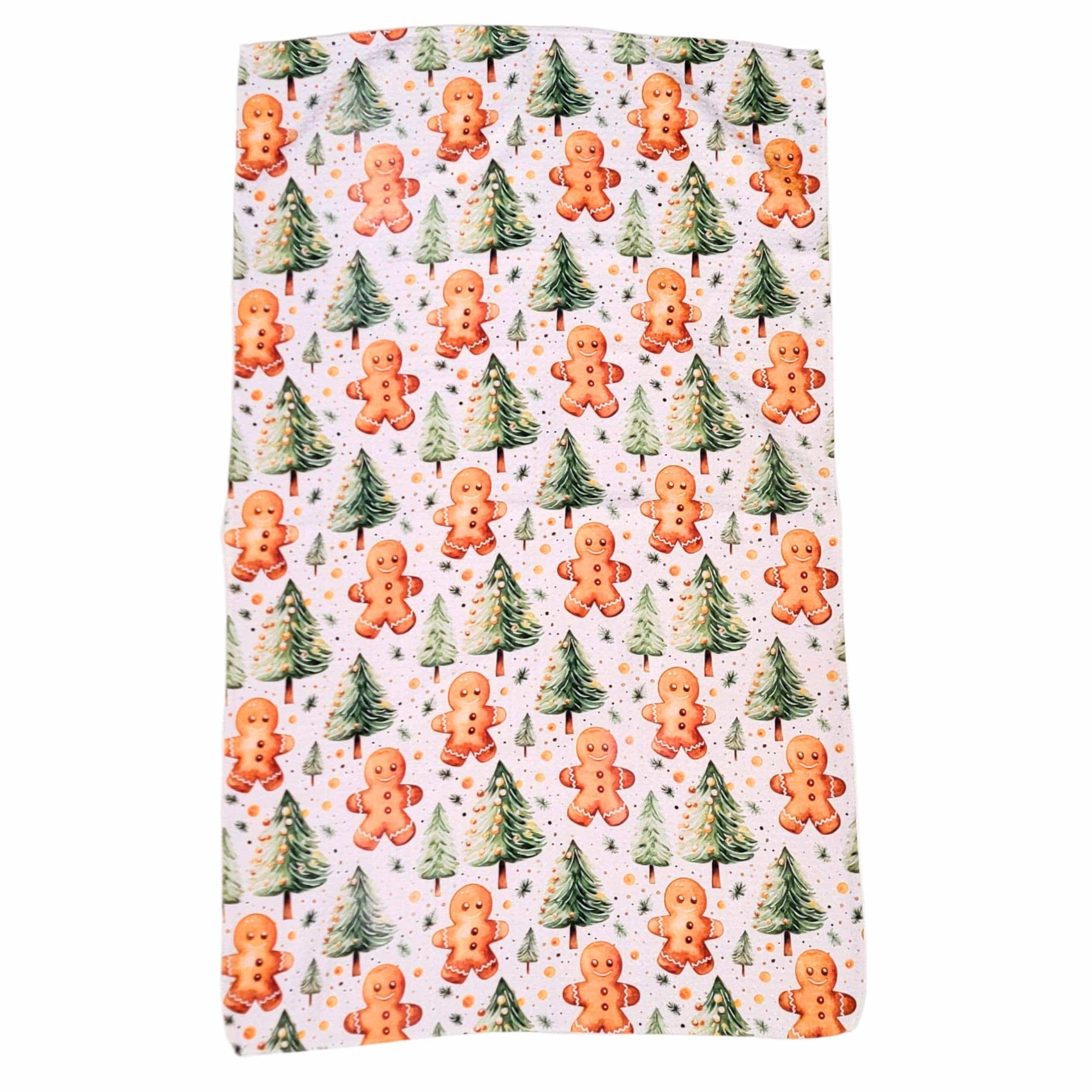 Gingerbread Man Christmas Waffle Tea Towel