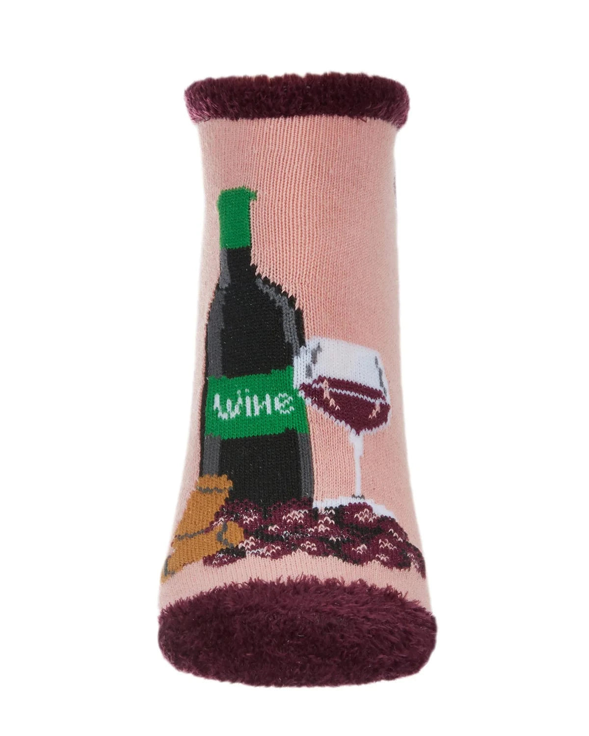 MeMoi Slipper Socks Give Up Wine Ankle Slipper Socks