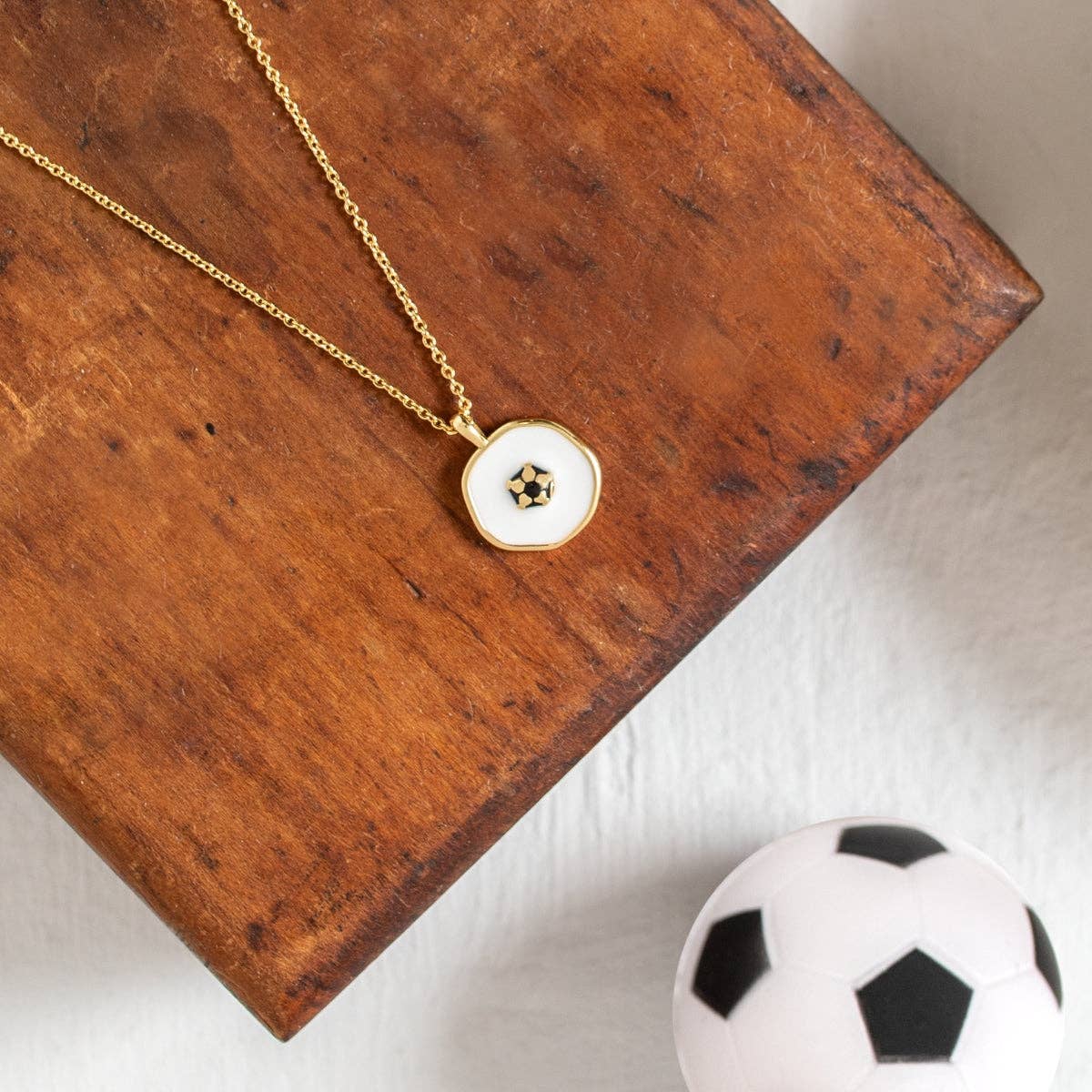 Goal!! Soccer Ball Pendant Necklace