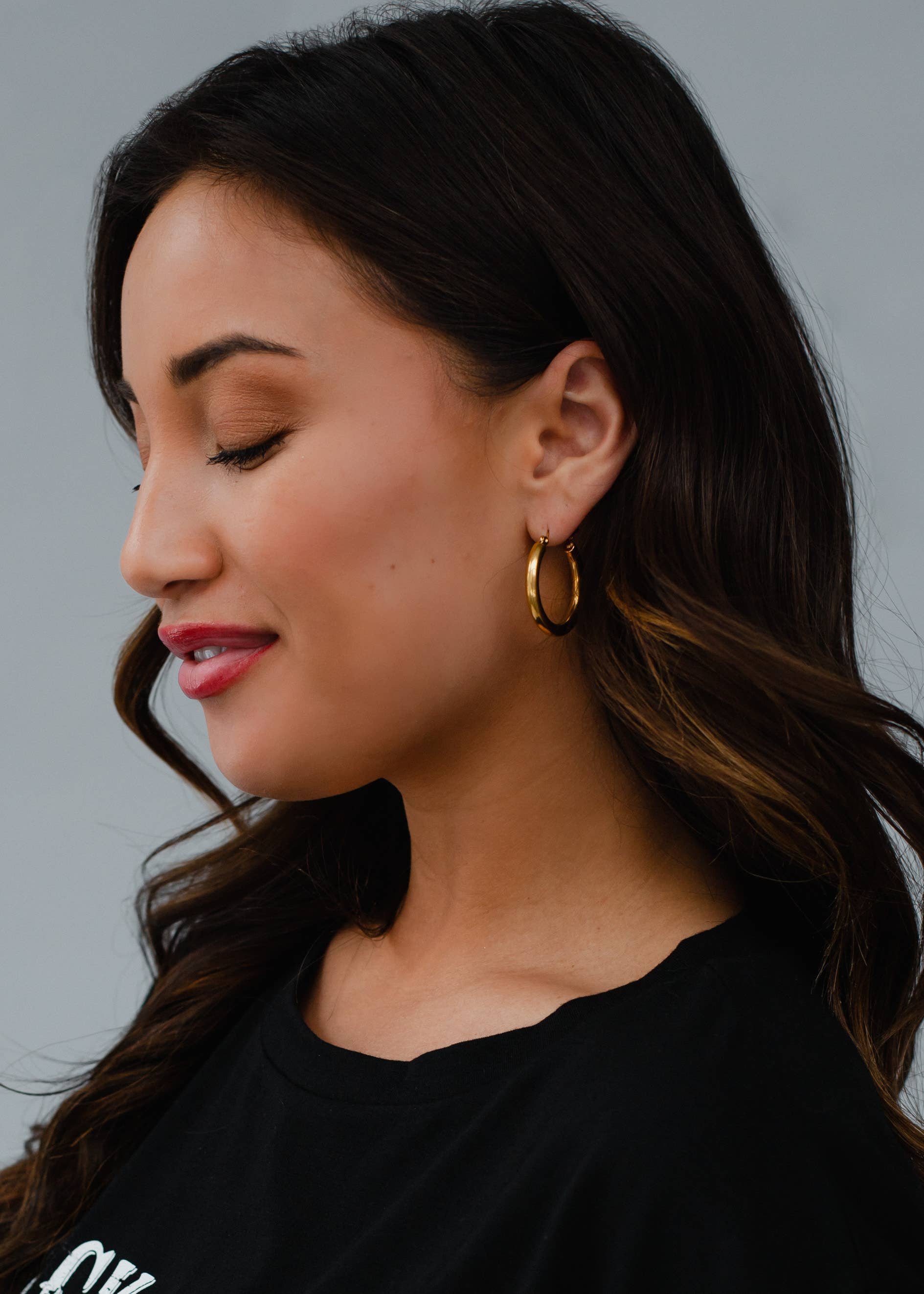 Gold Medium Hoop Earrings