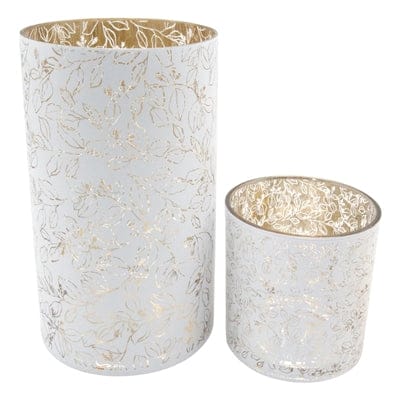 WT Collection Seasonal Decor Golden Bloom Mercury Jars