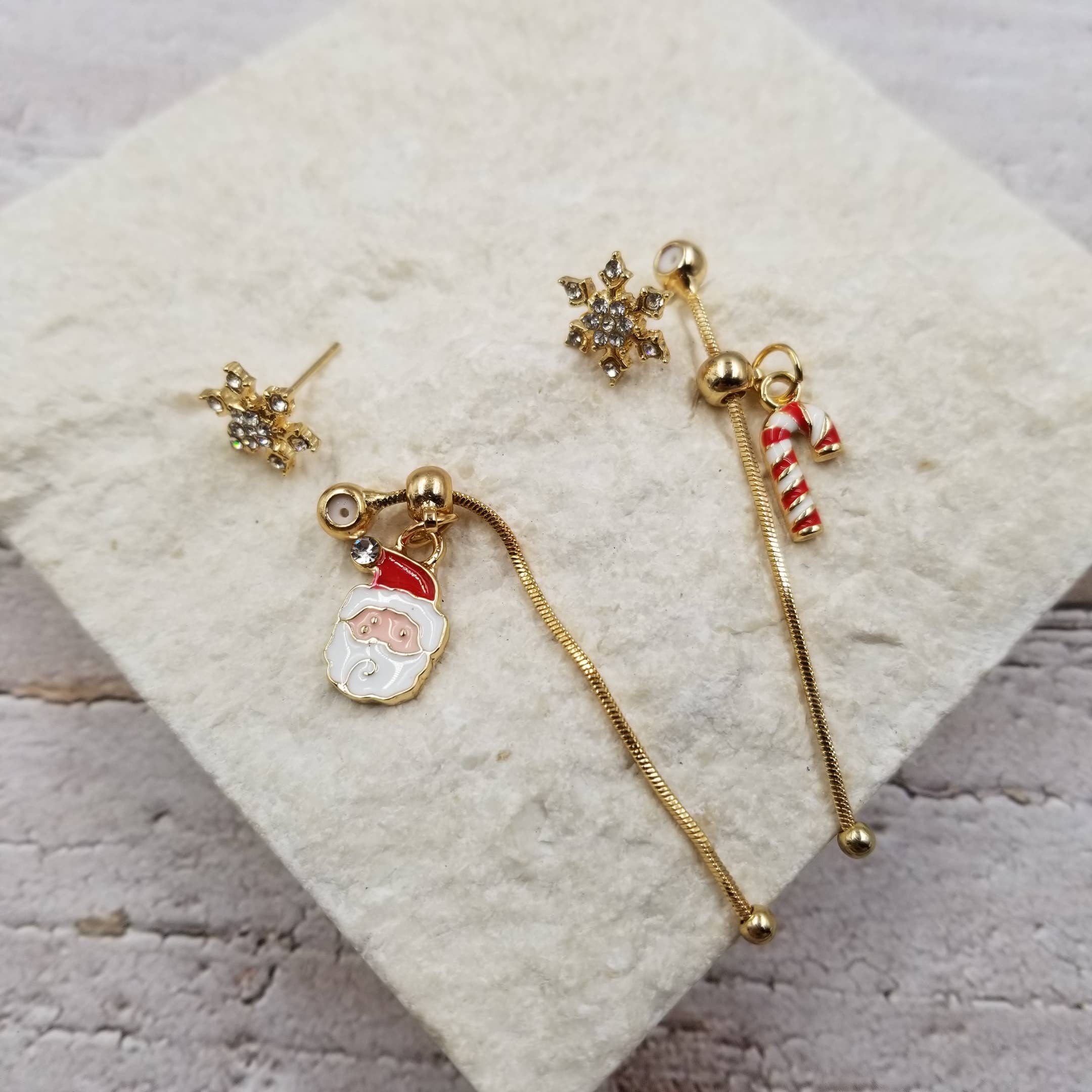 Treasure Wholesale Earrings Golden Christmas Tassel Earrings