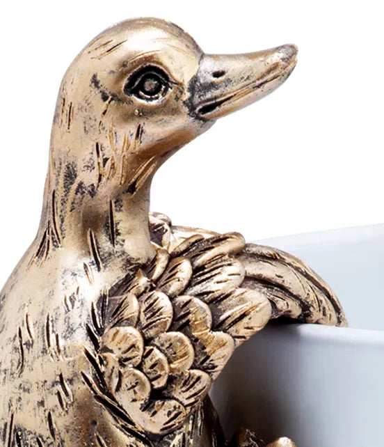 Wills Home & Garden > Decor Golden Duck Pot Hanger
