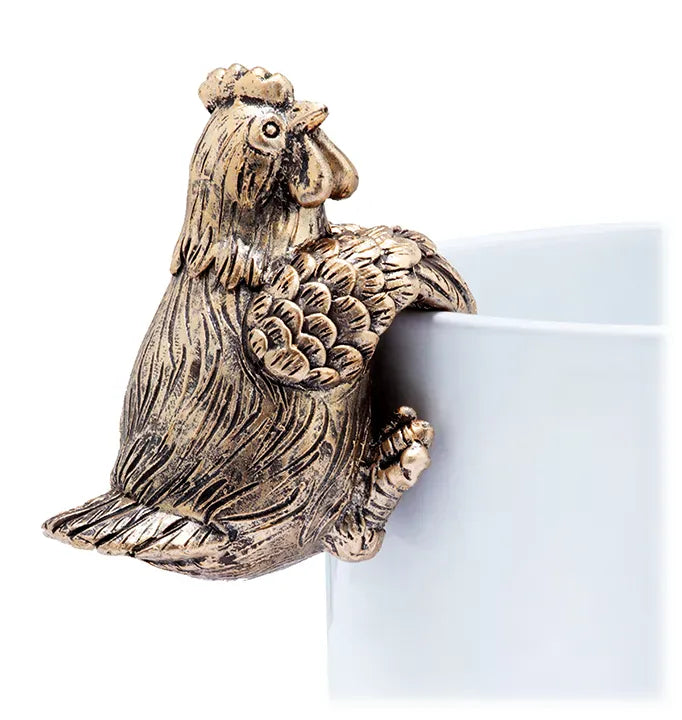 Wills Home & Garden > Decor Golden Hen Pot Hanger
