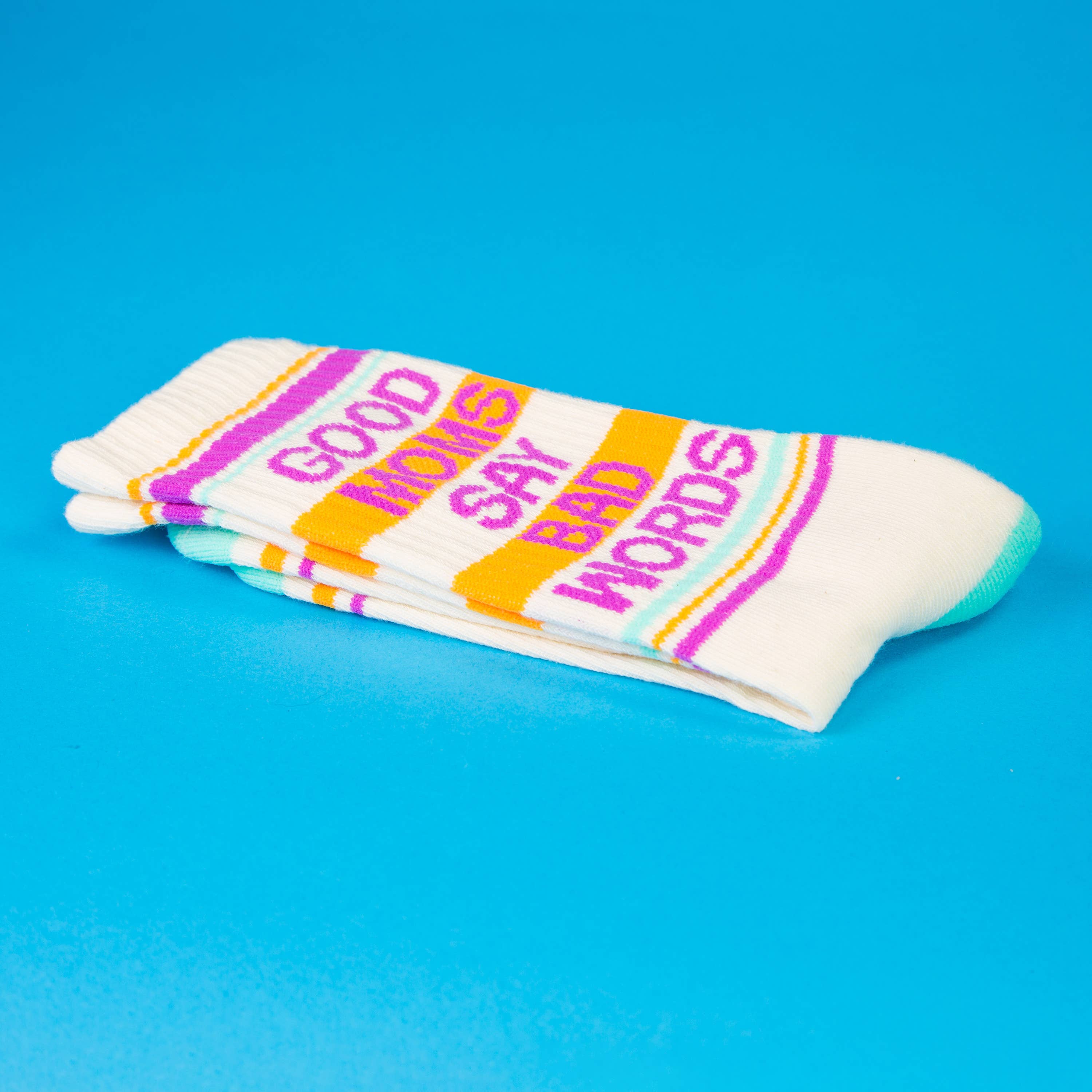 Gumball Poodle Socks Good Moms Say Bad Words Gym Crew Socks